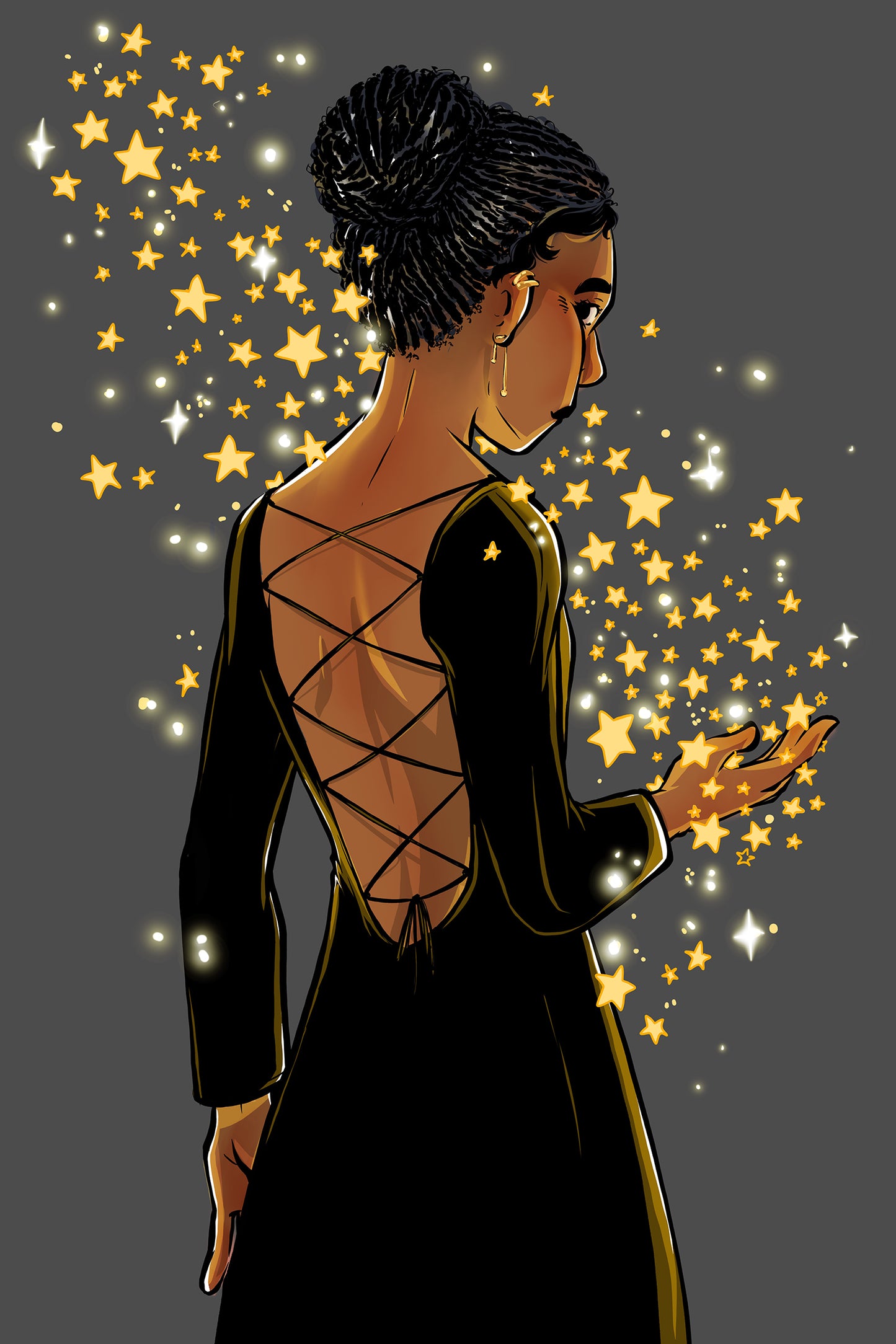 NOCTURNA - Long silk dress