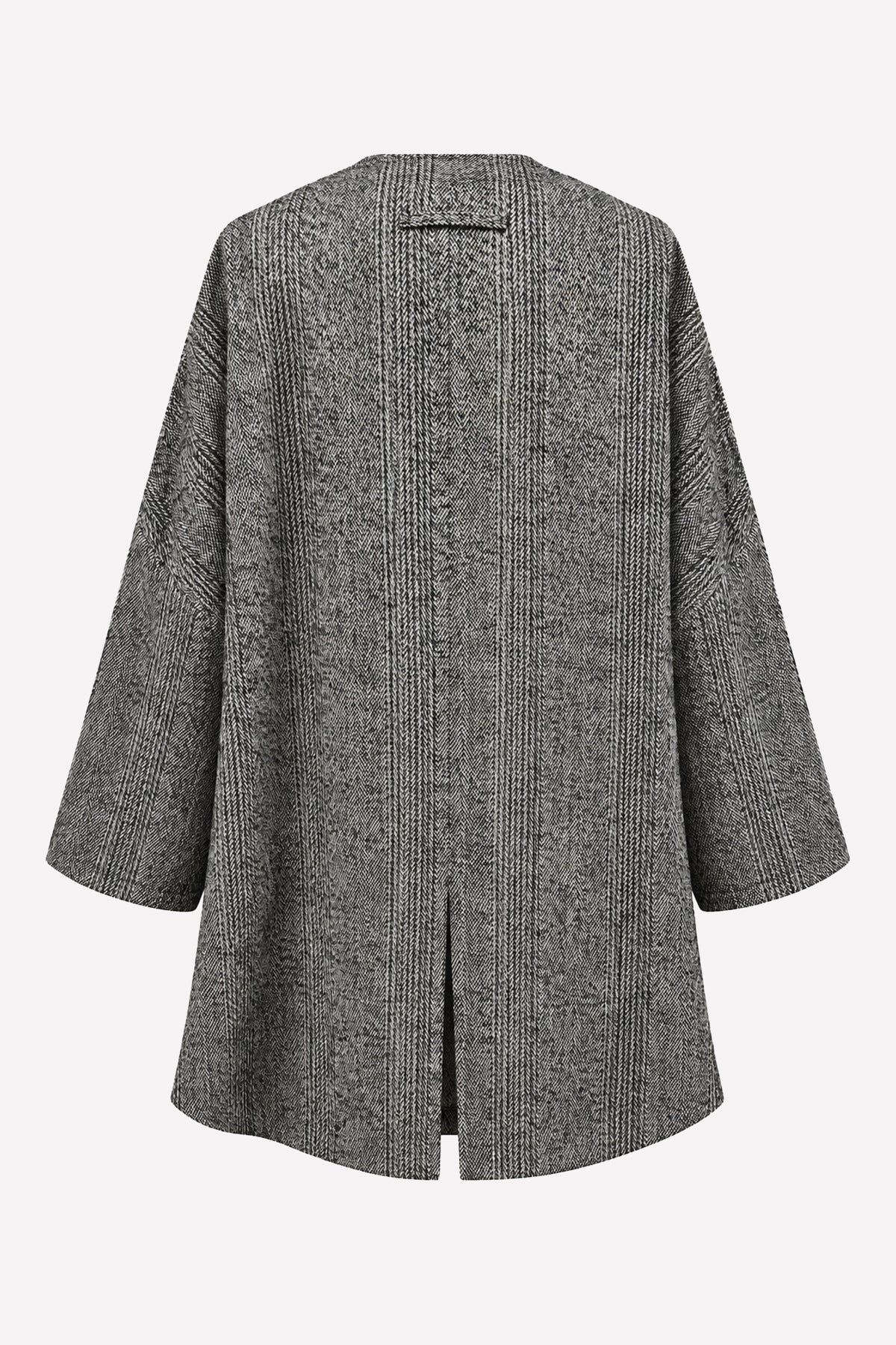 SVEVA - Oversized wool jacket Saltpepper