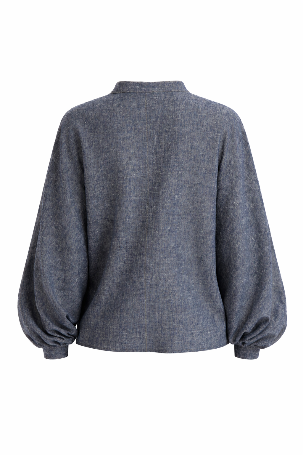 JASMIN - Camicia in lino effetto denim Azul