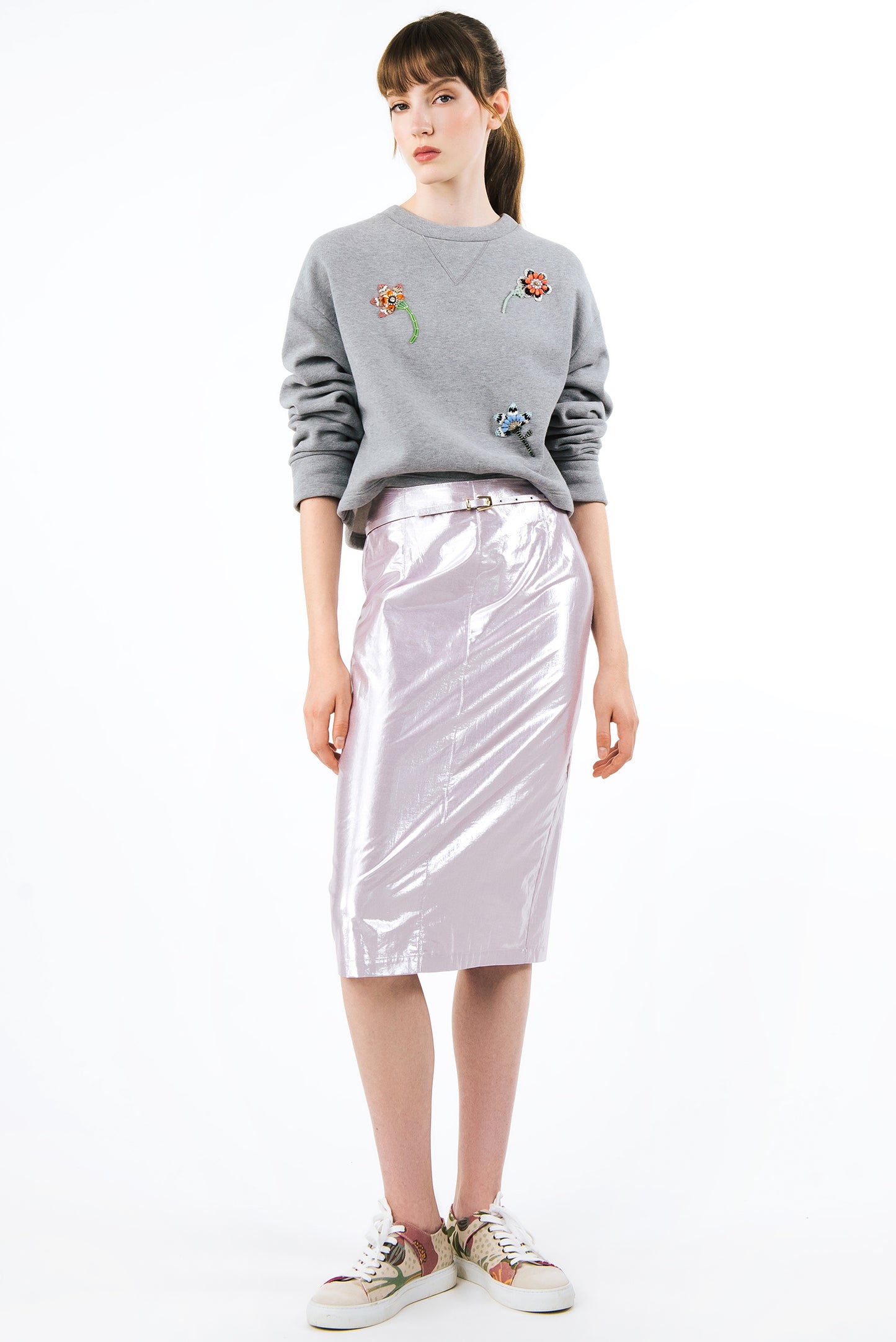 MATILDE - Midi skirt Metal