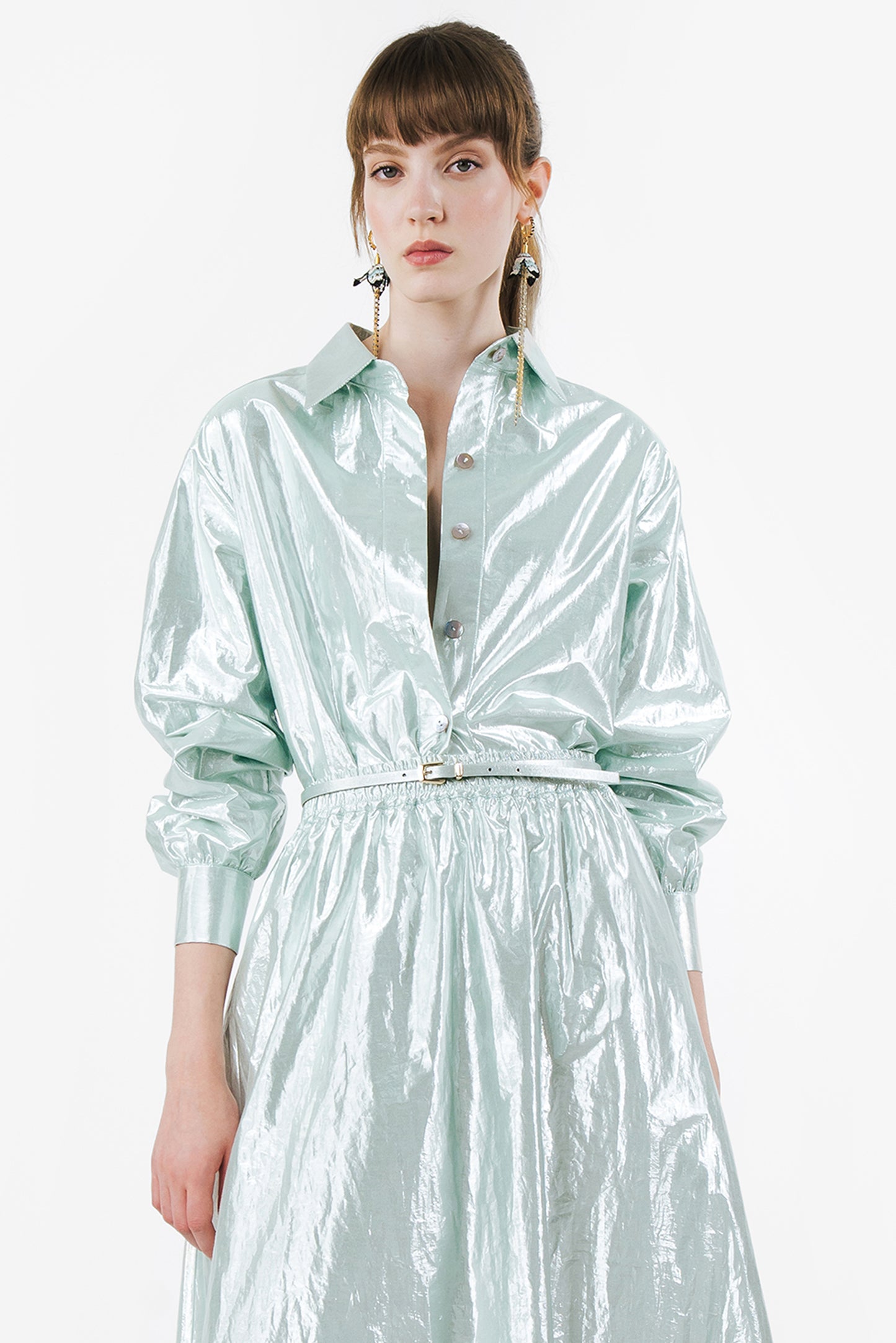 BIBA - Leather belt Metal