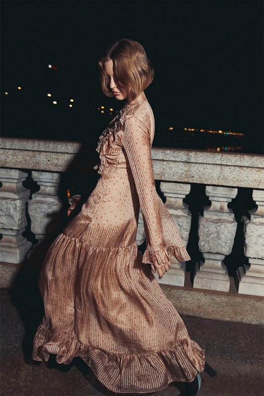 ISABEL - Silk long dress Decò