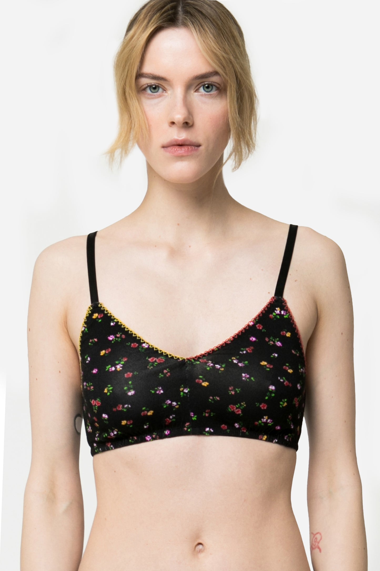 ELVIRA - Bralette microfiori in jersey