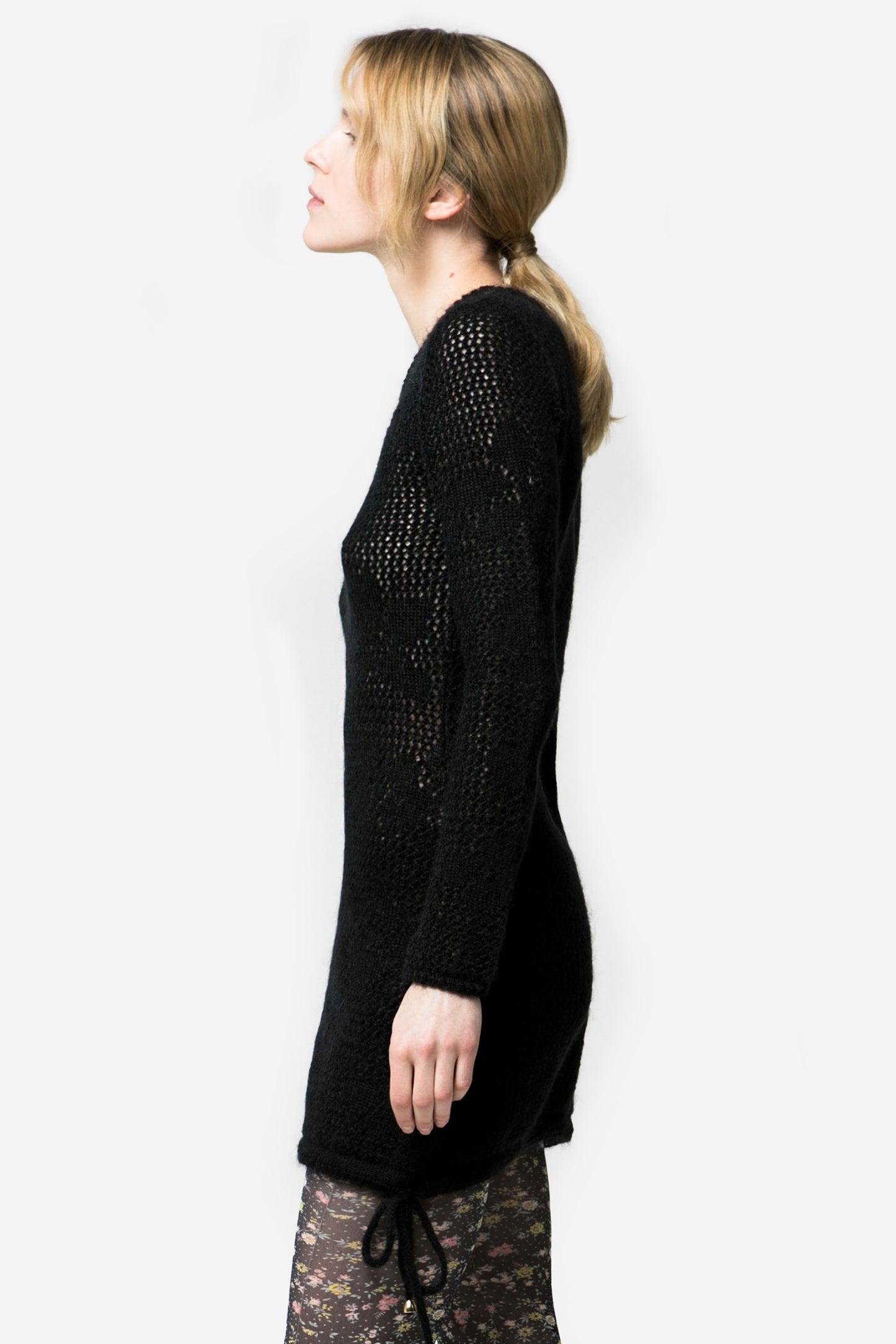 AMANDA - Monochrome knitted minidress