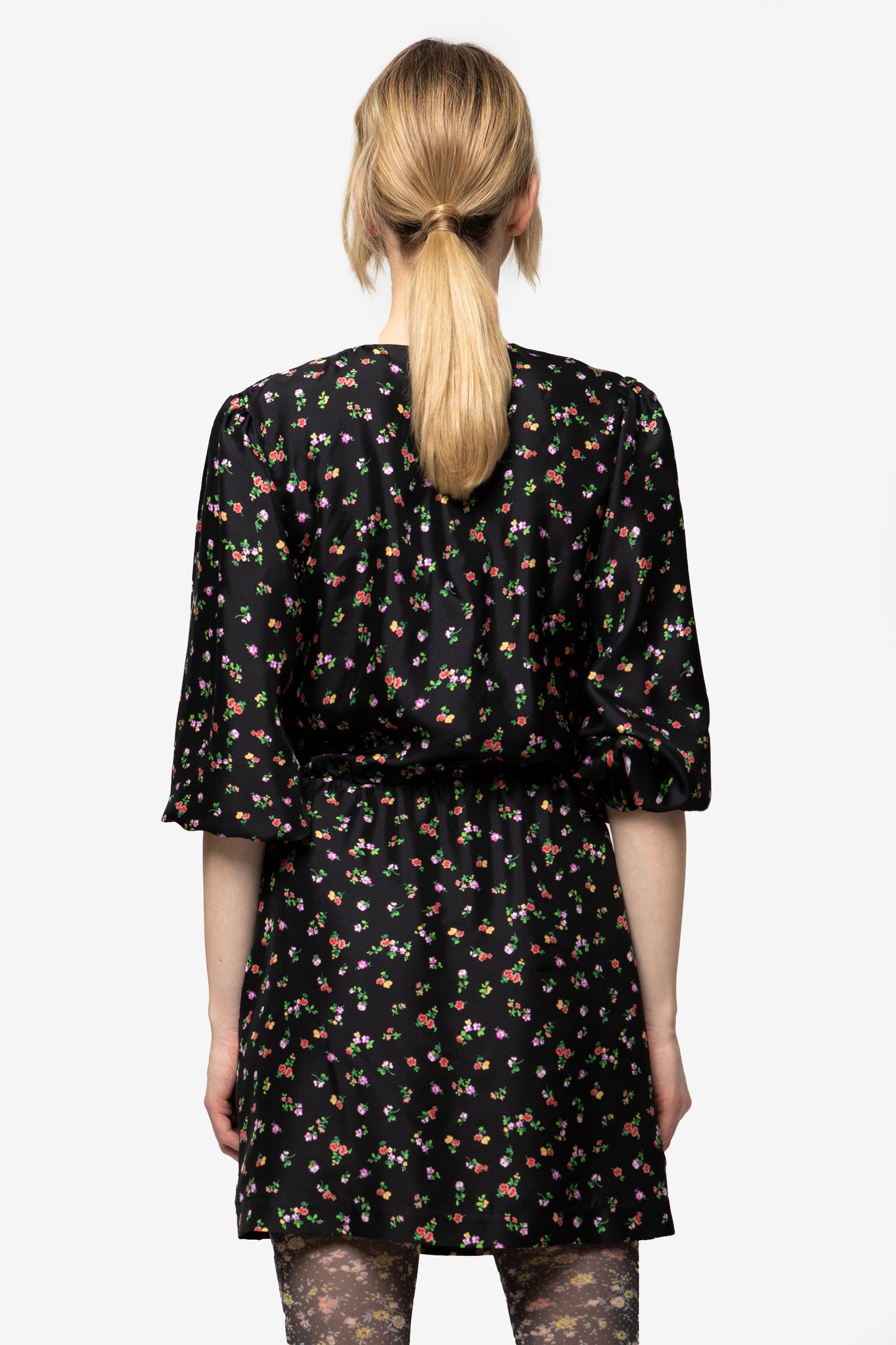 SALLY - Microfloral silk dress