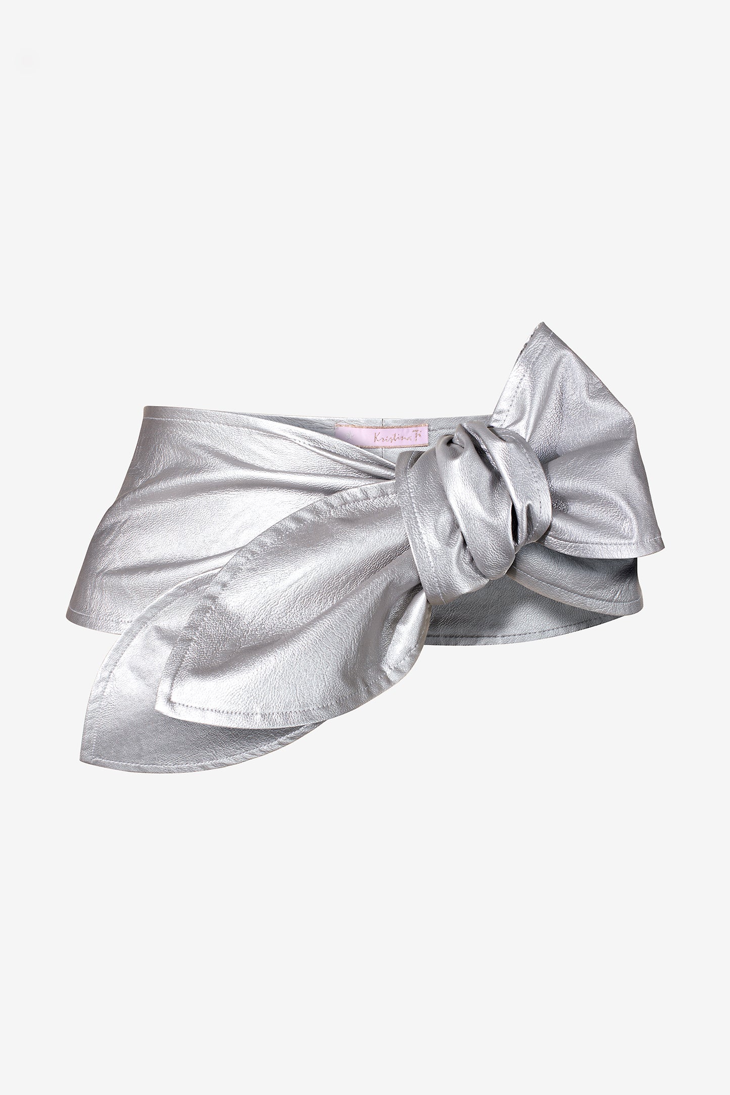 JULIETTE - Silver eco-leather belt