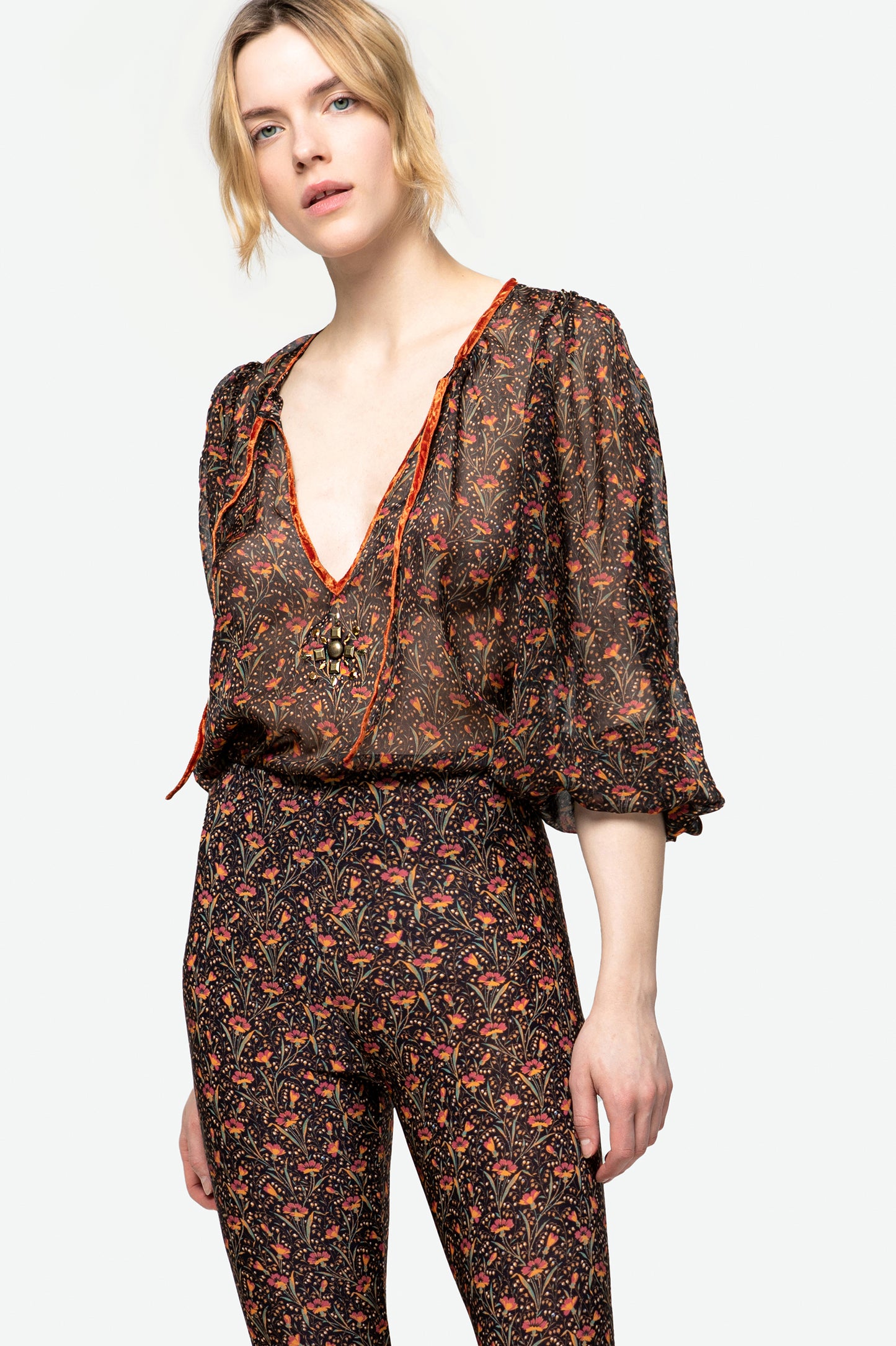 LORELLA - Boho-chic jewel blouse