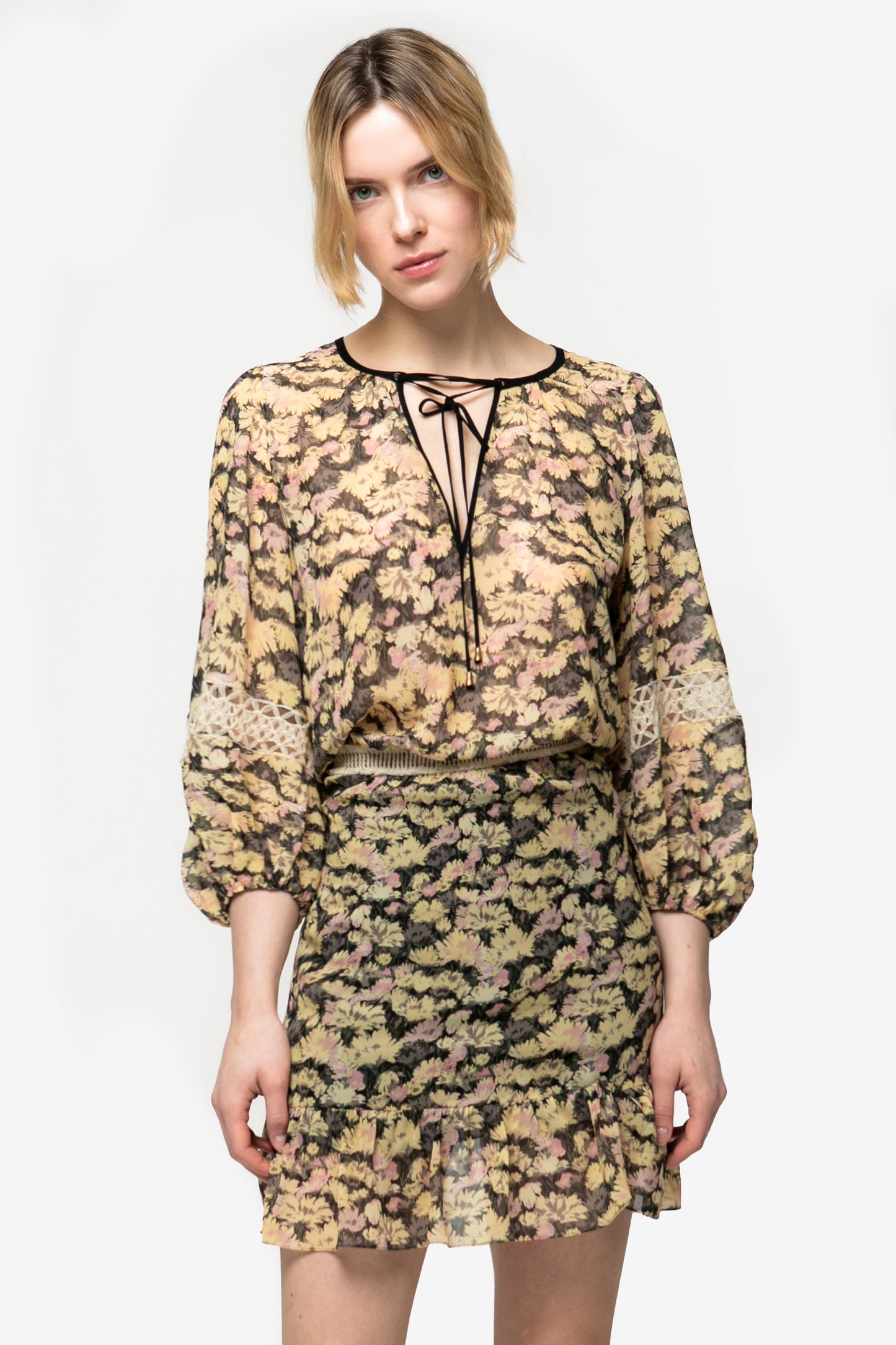 DAPHNE - Blusa con lacci Foliage
