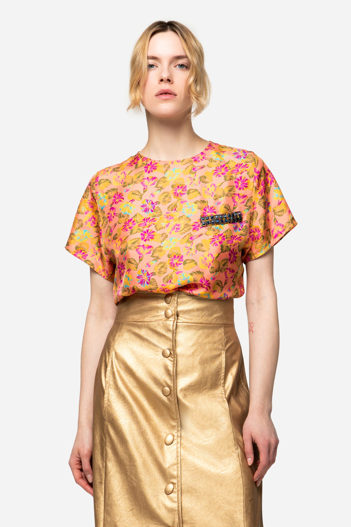 LEILA - T-shirt with jewel pocket