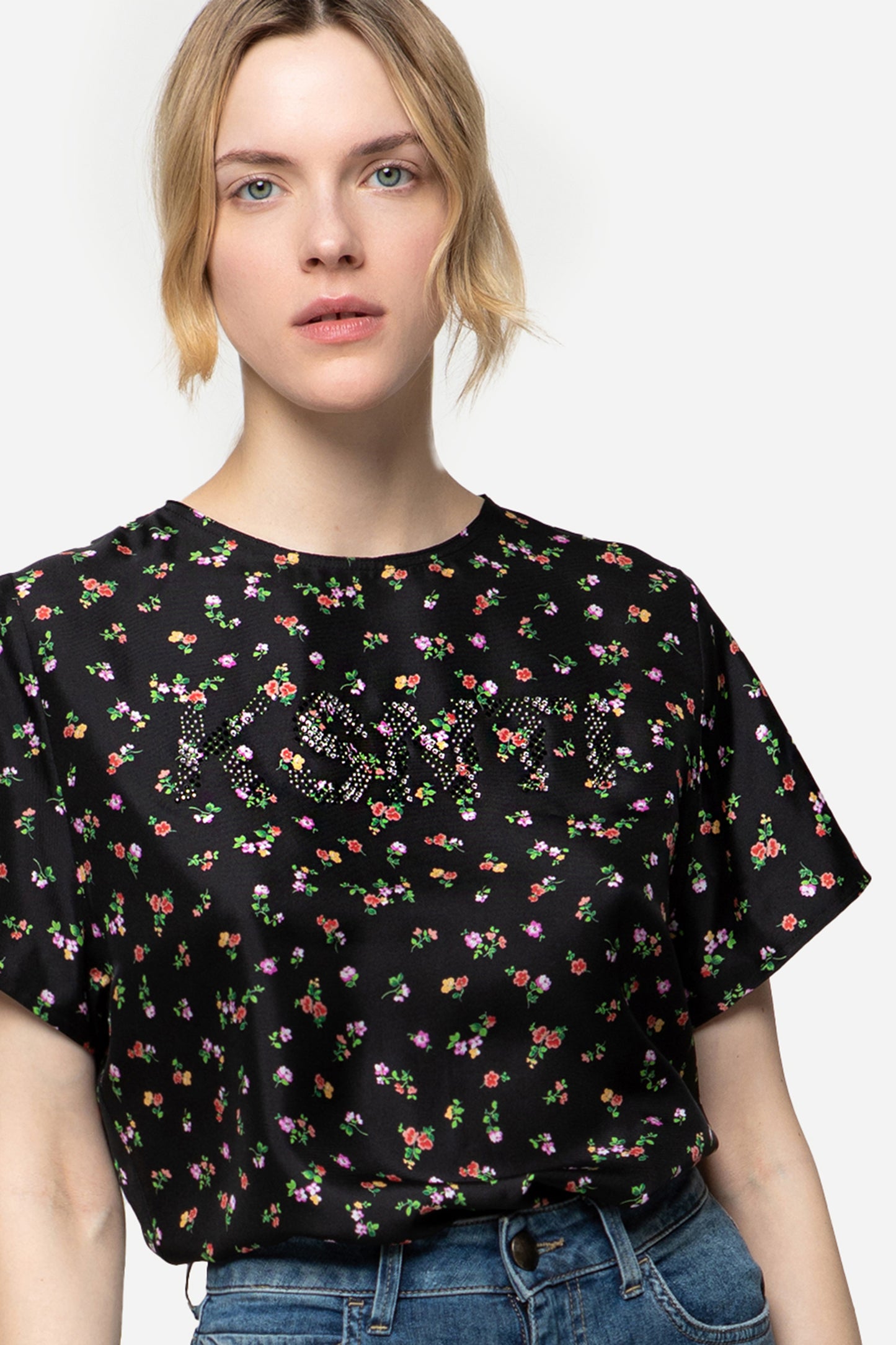 SUSANNA - Tshirt in seta La Nuit