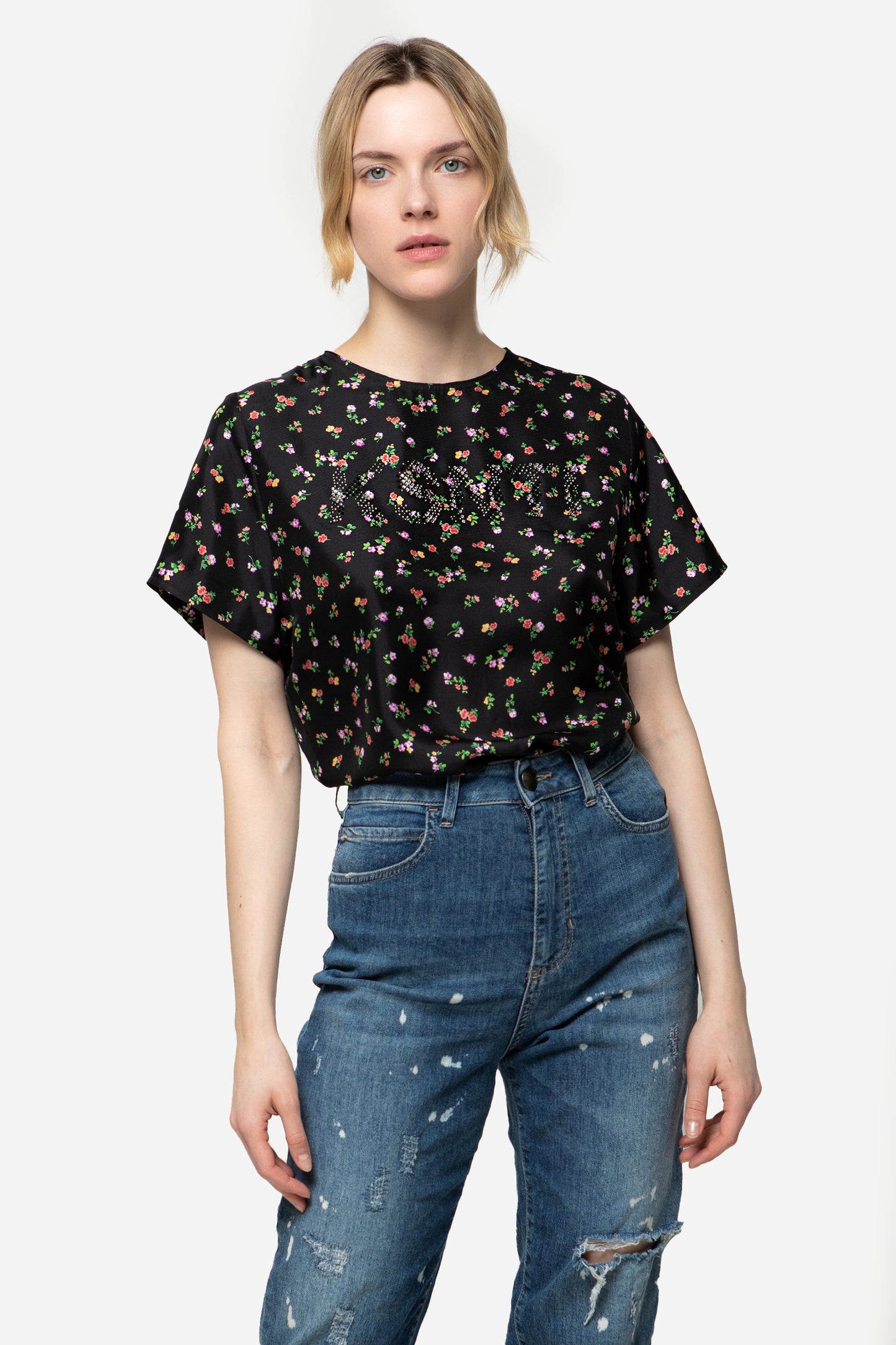 SUSANNA - Tshirt in seta La Nuit