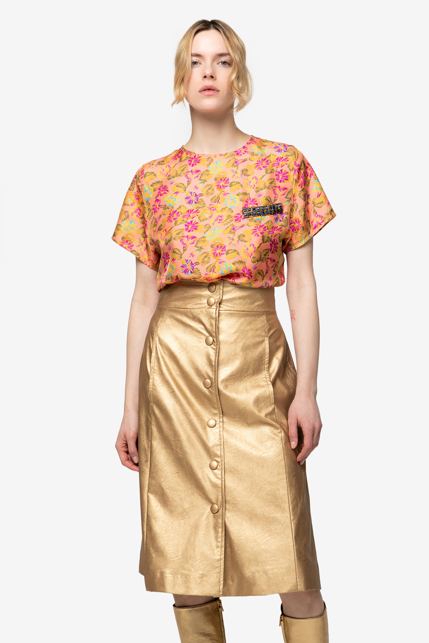 ELIZABETH - Gonna in ecopelle Eccentric