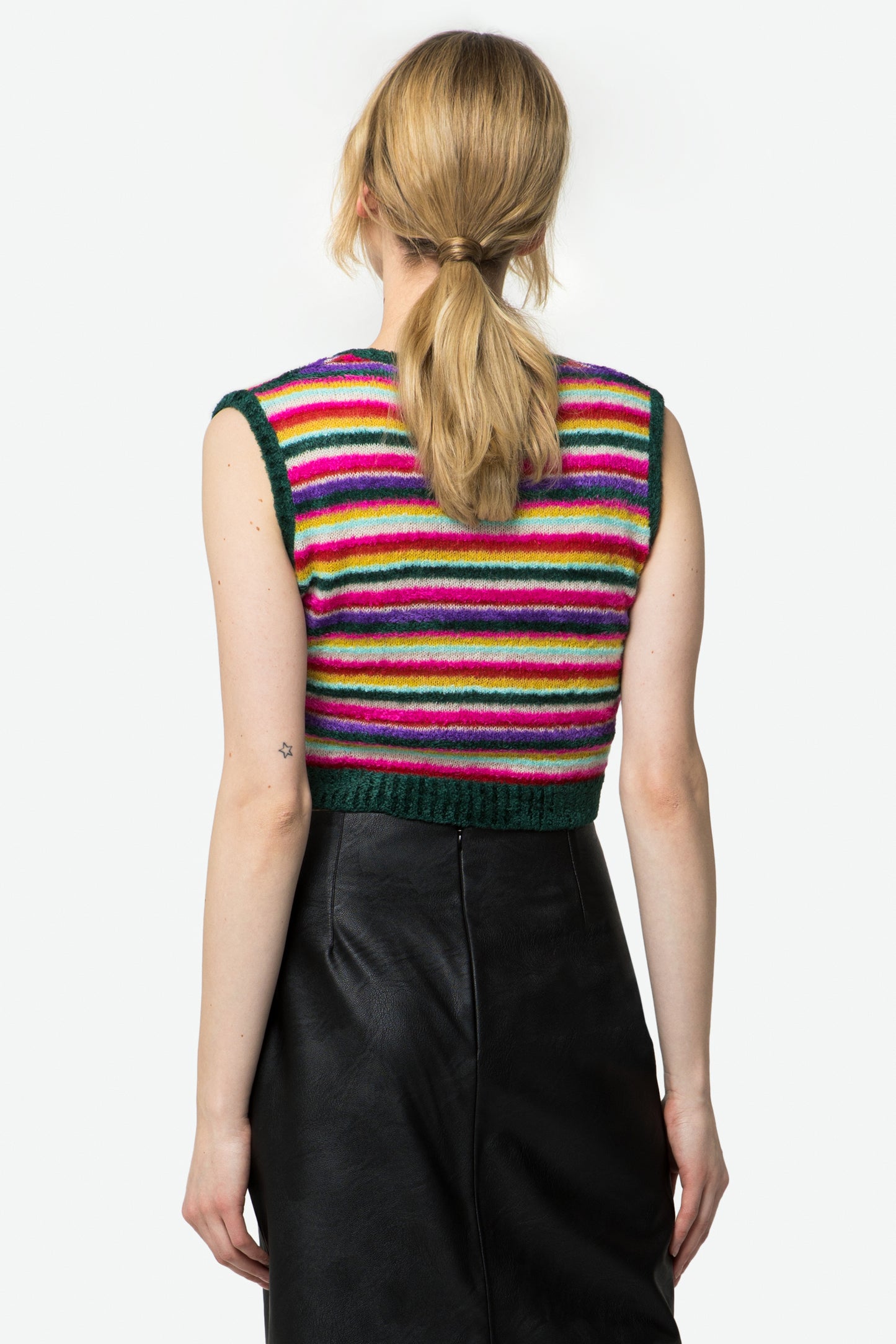 MELANIA - Stripes knitted vest