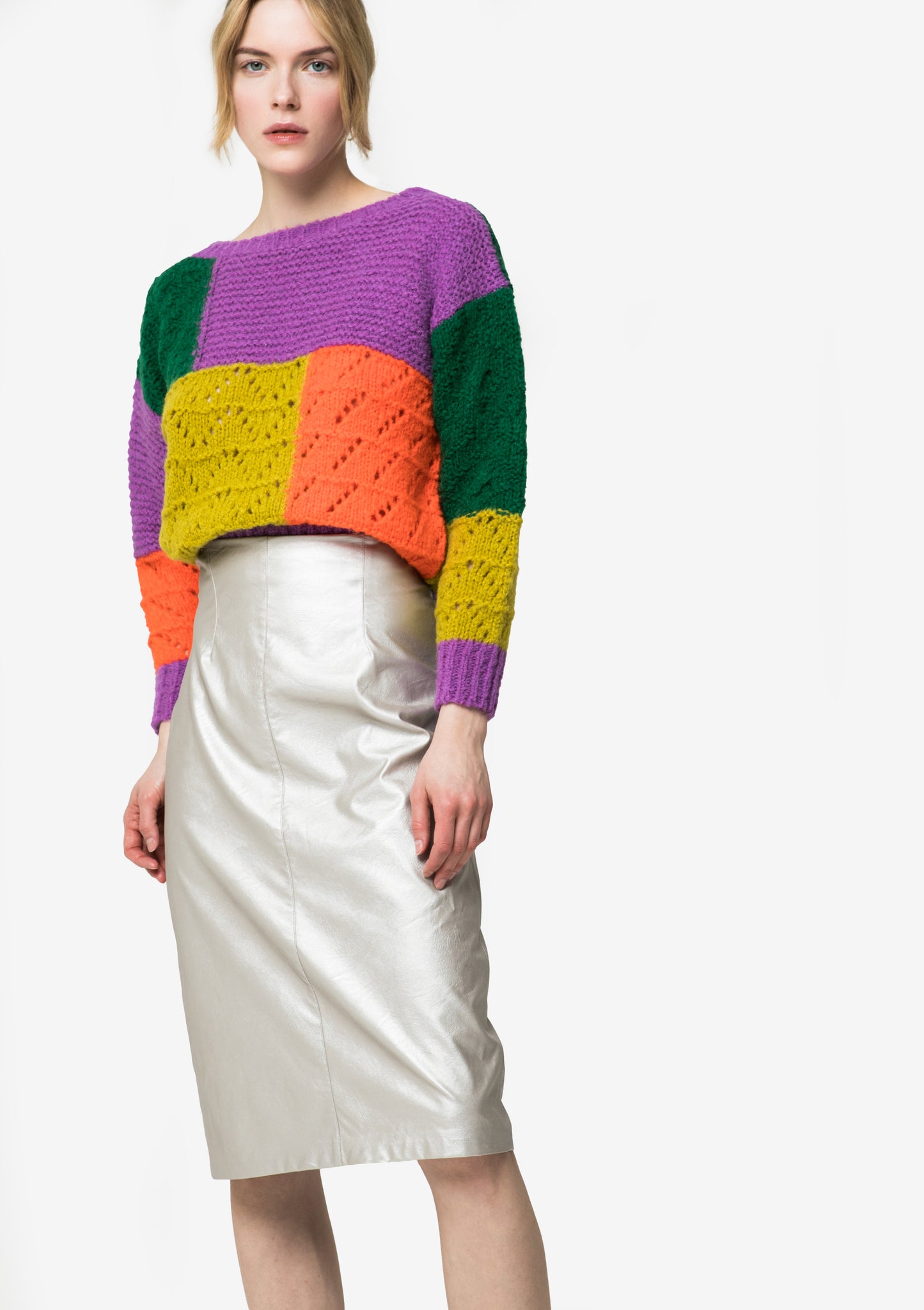 NELLY - Maglione color block