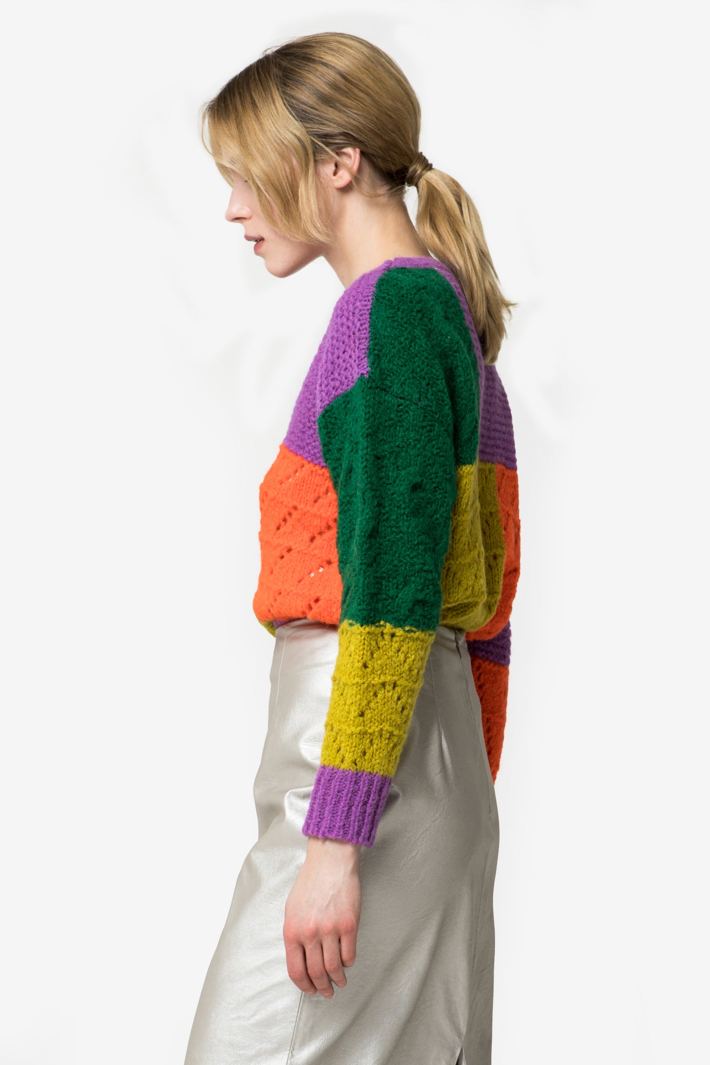 NELLY - Maglione color block