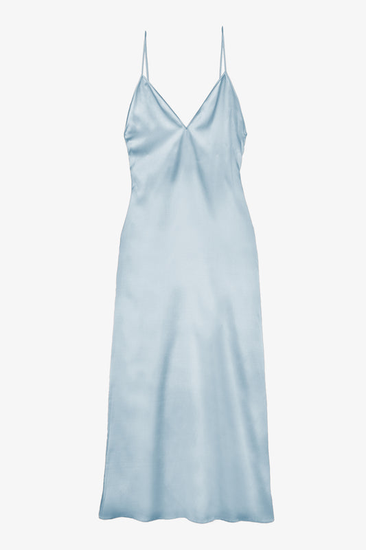 AZZURRA - Long Satin Slip Lovers Only