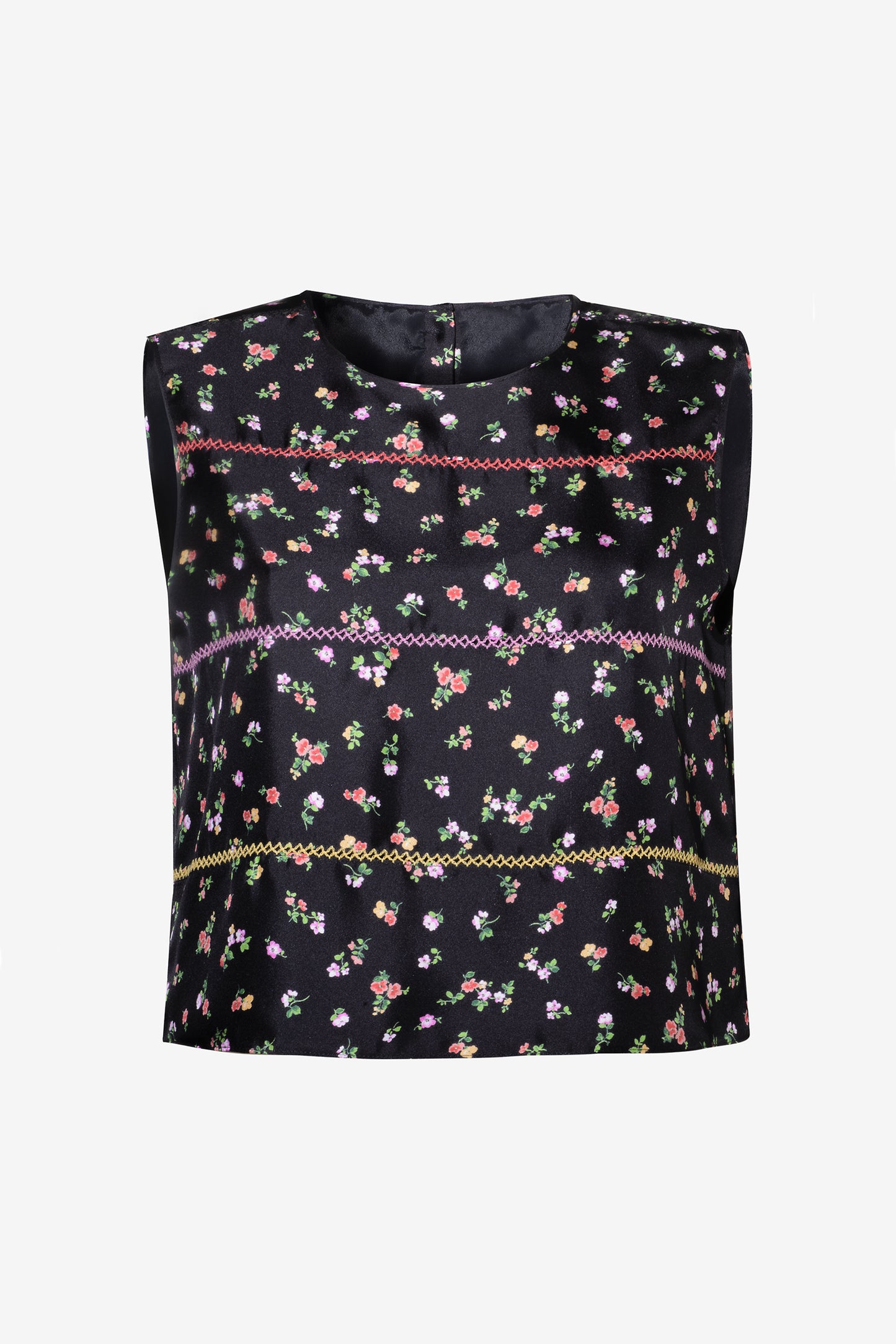 AMARILLI - Silk microflower top