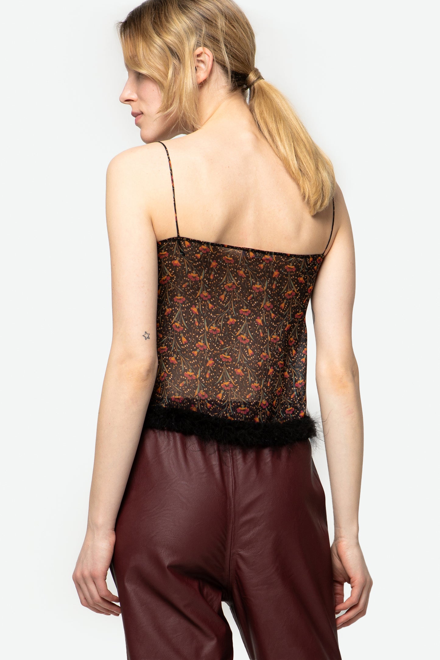 JULIETTE - Top crop in seta Boho-chic