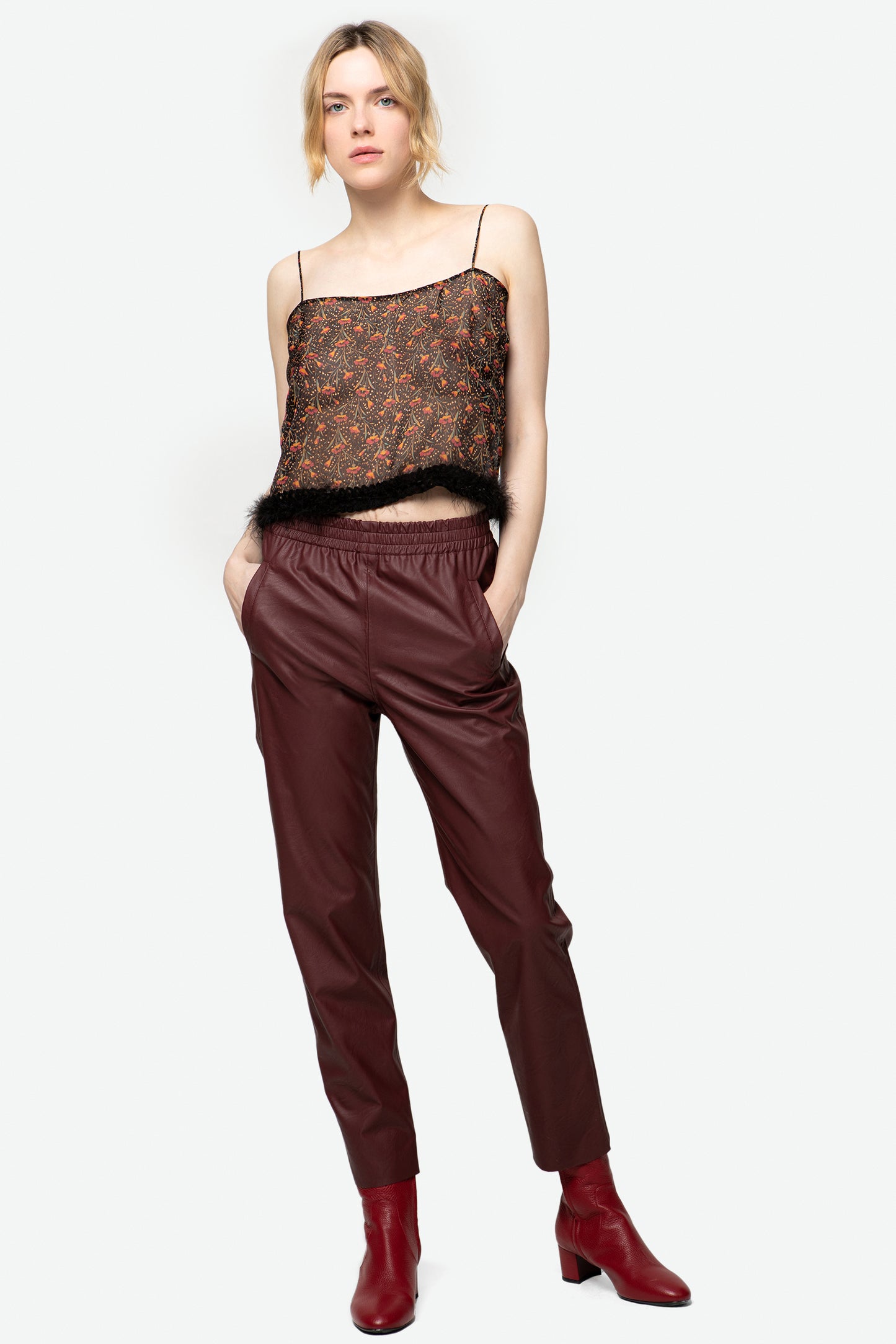 JULIETTE - Top crop in seta Boho-chic