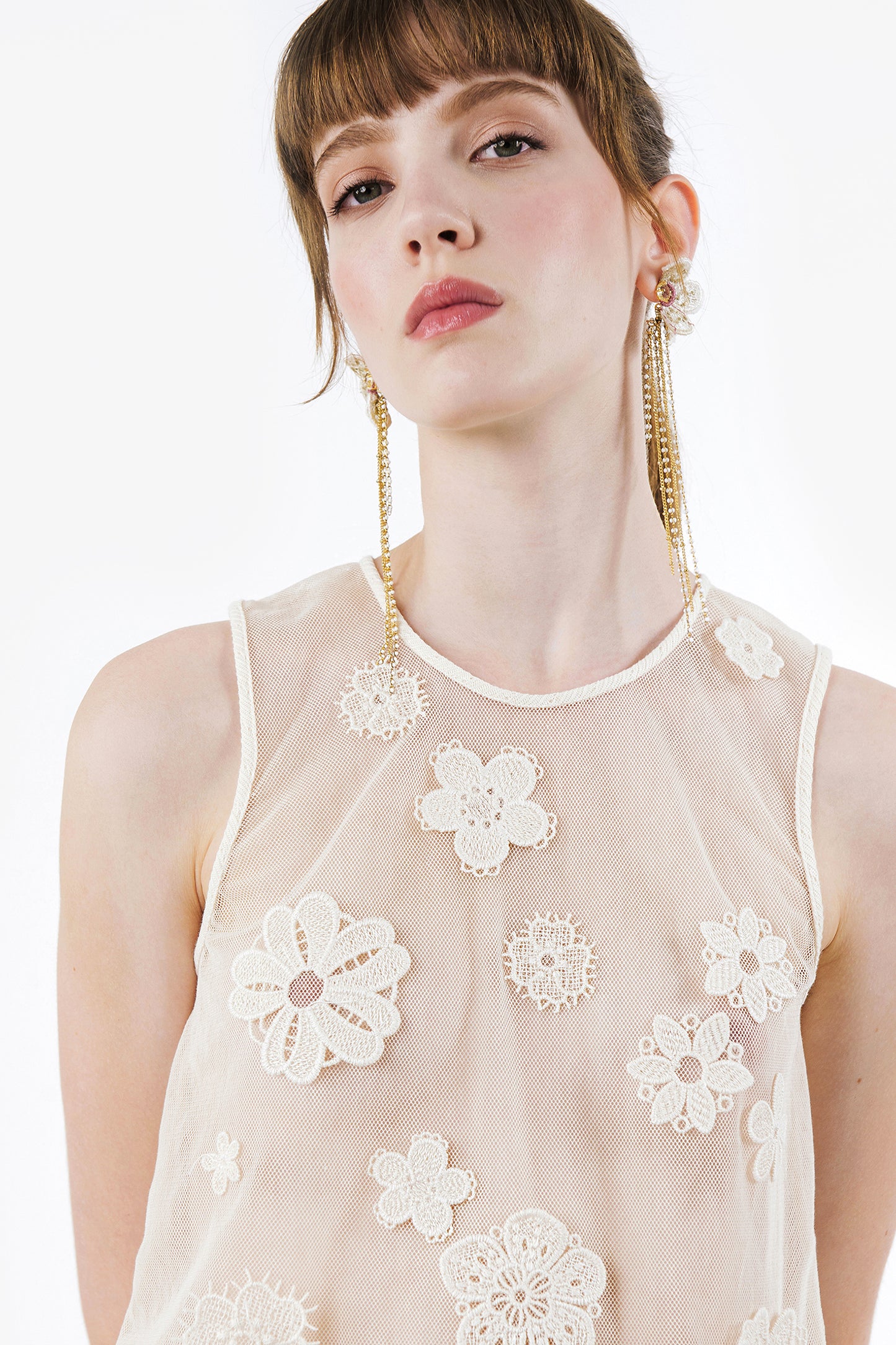 BIANCA - Mesh crop top Blanca