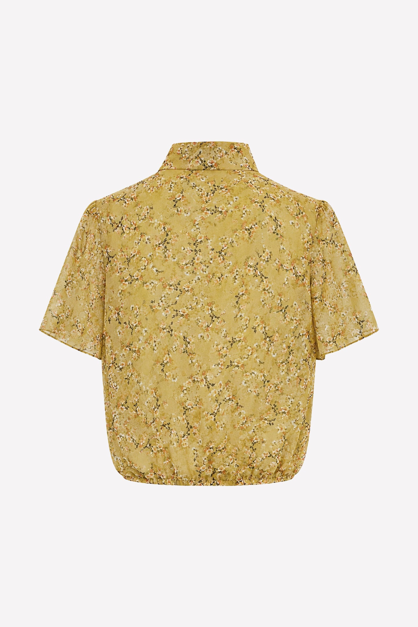 MIA - Blusa crop in seta Goldie