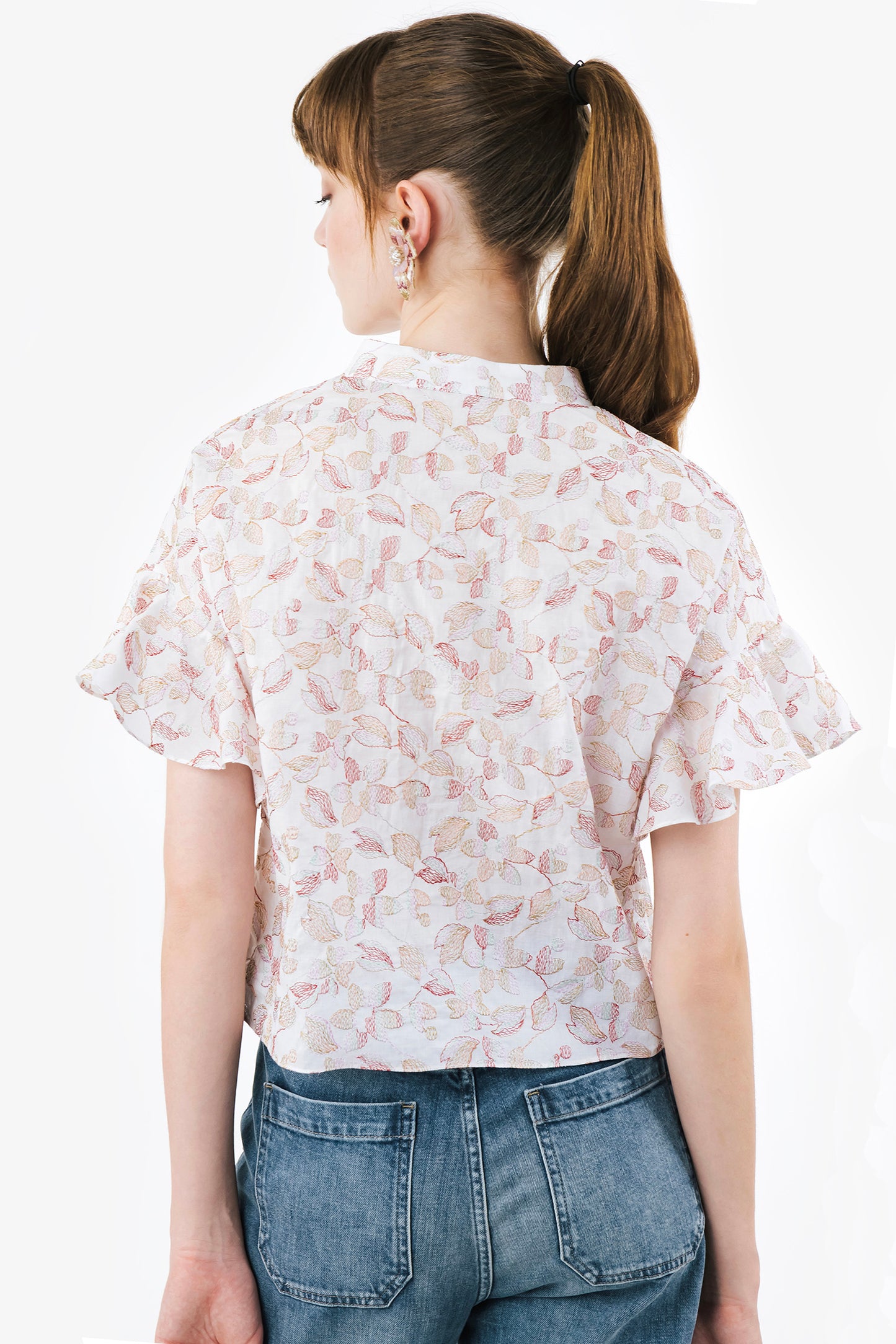 GEMMA - Cotton Shirt Foliage