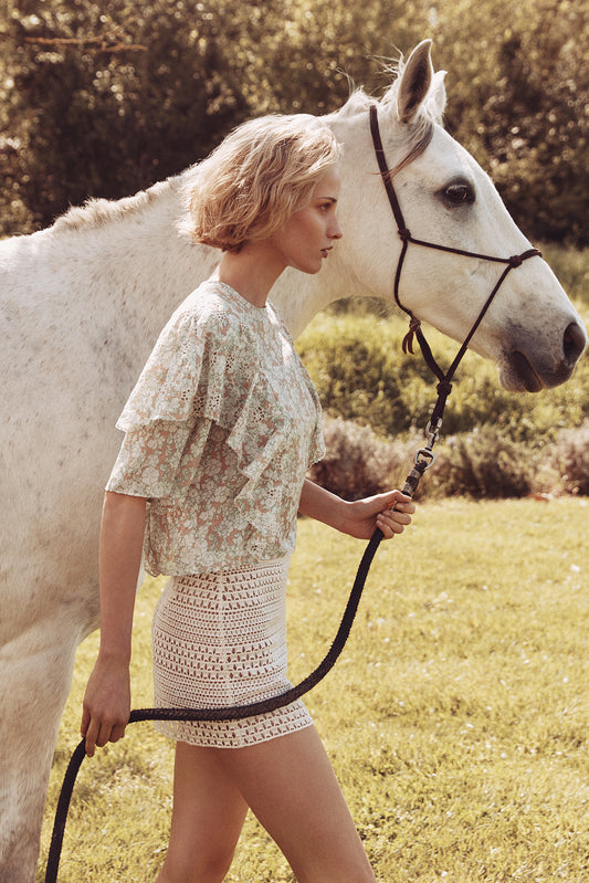 CLOE - Shorts macramè Sable