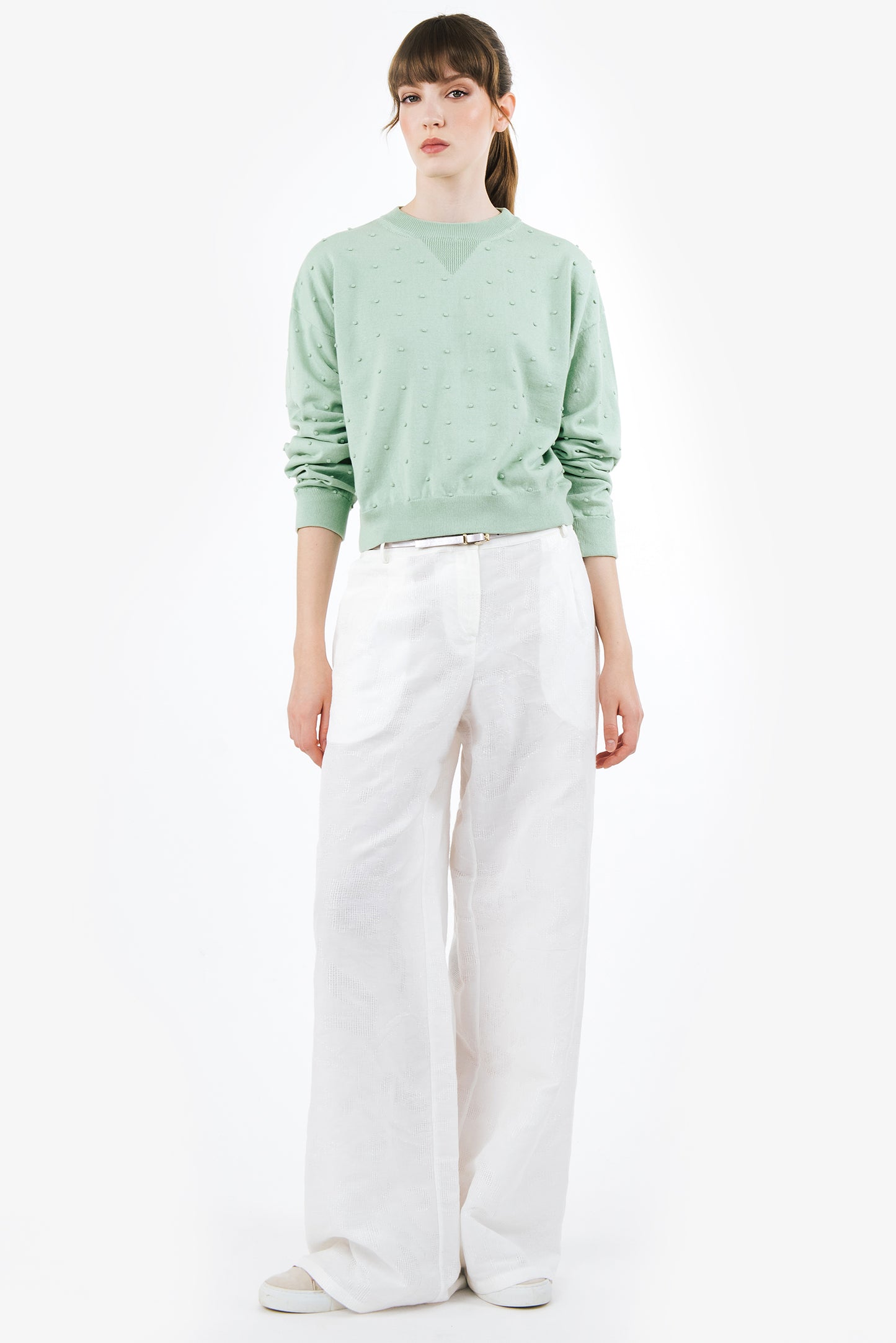 DAFNE - Knitted sweatshirt Dots