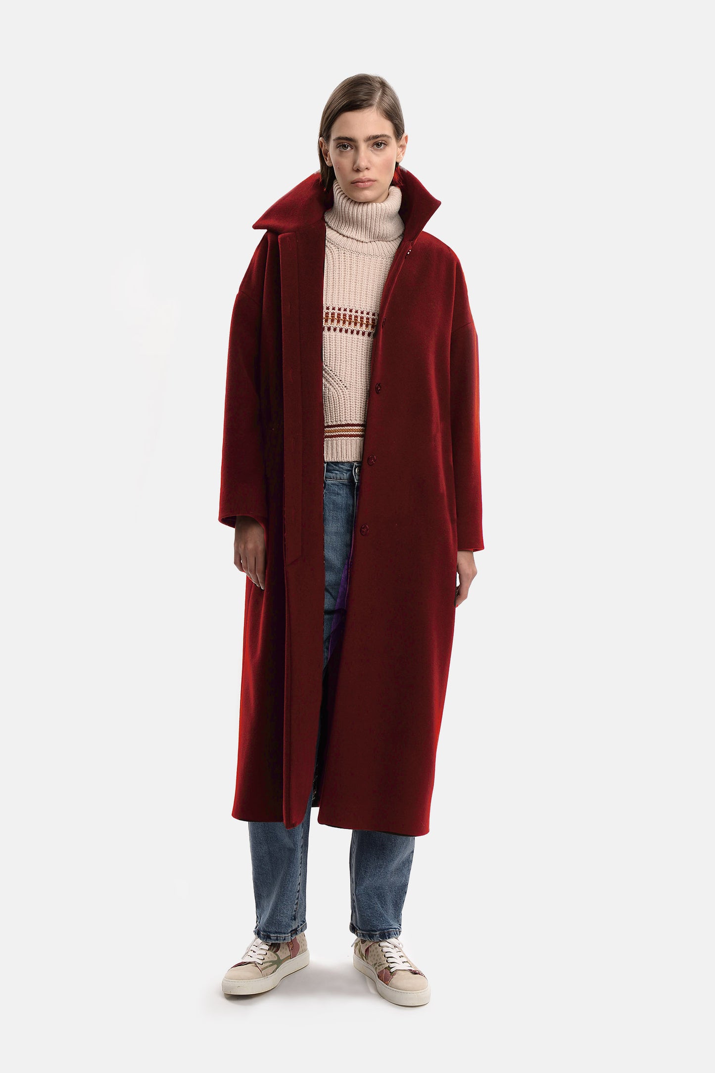 ILDA - Cashmere and wool coat Melograno
