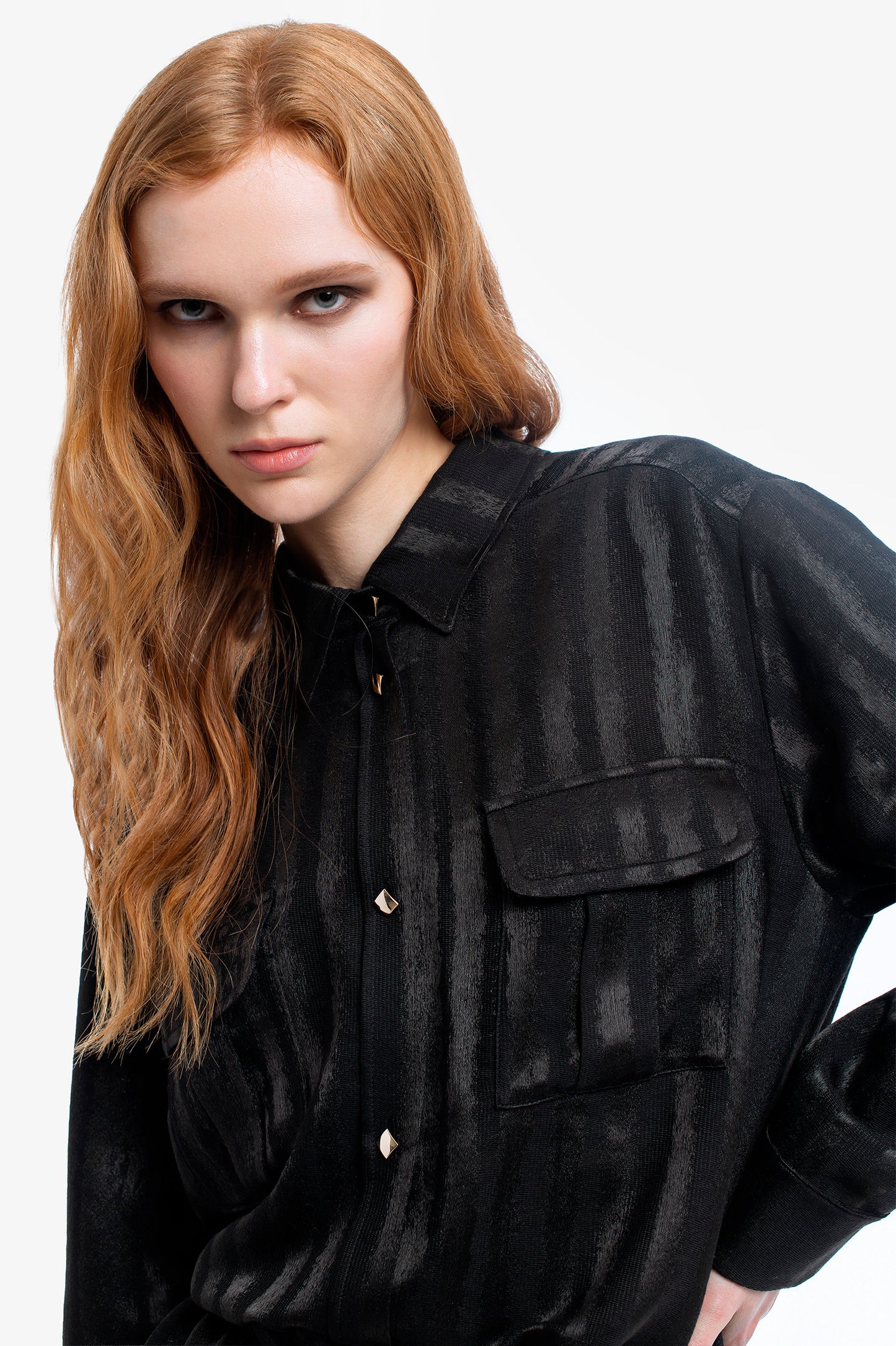 LUISA - Camicia jacquard Stripes