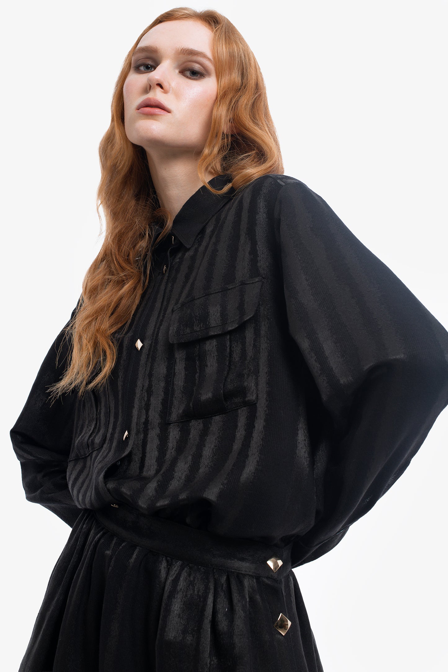 LUISA - Camicia jacquard Stripes
