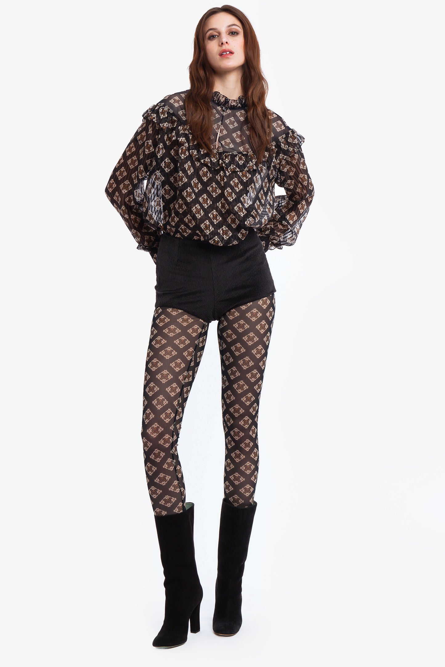 GIUDITTA - Leggings in tulle Decò