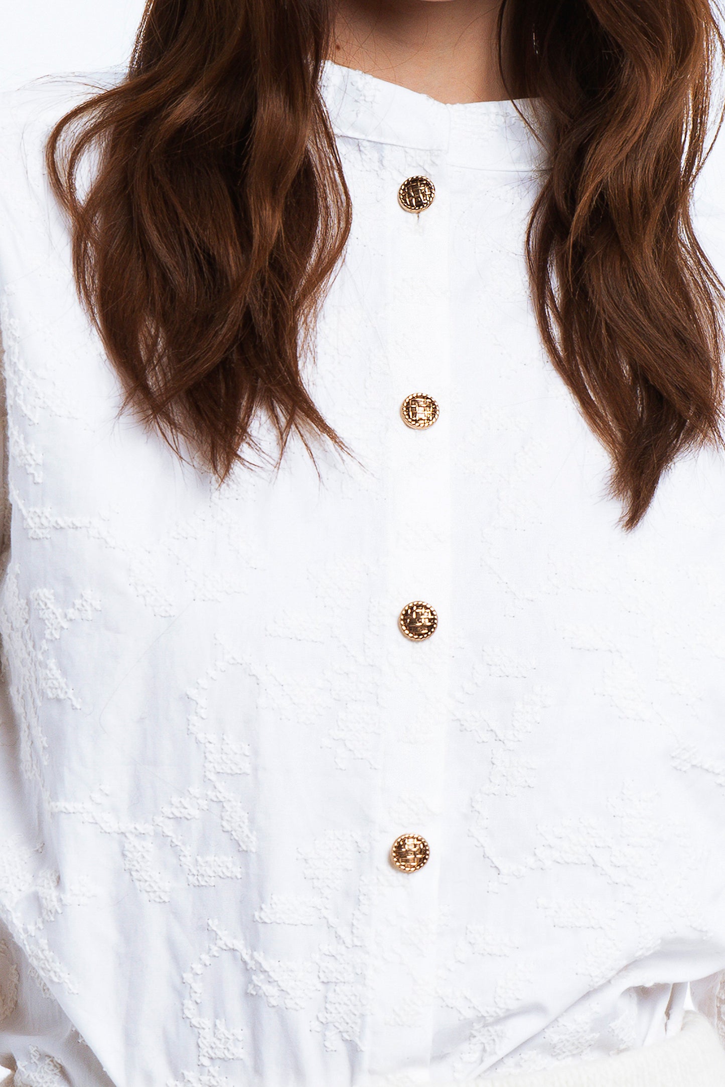 CATALINA - Camicia in cotone ricamato Croix
