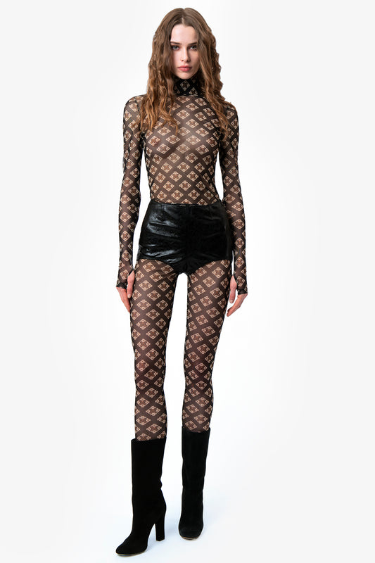 SARA - T-shirt with tulle collar Decò