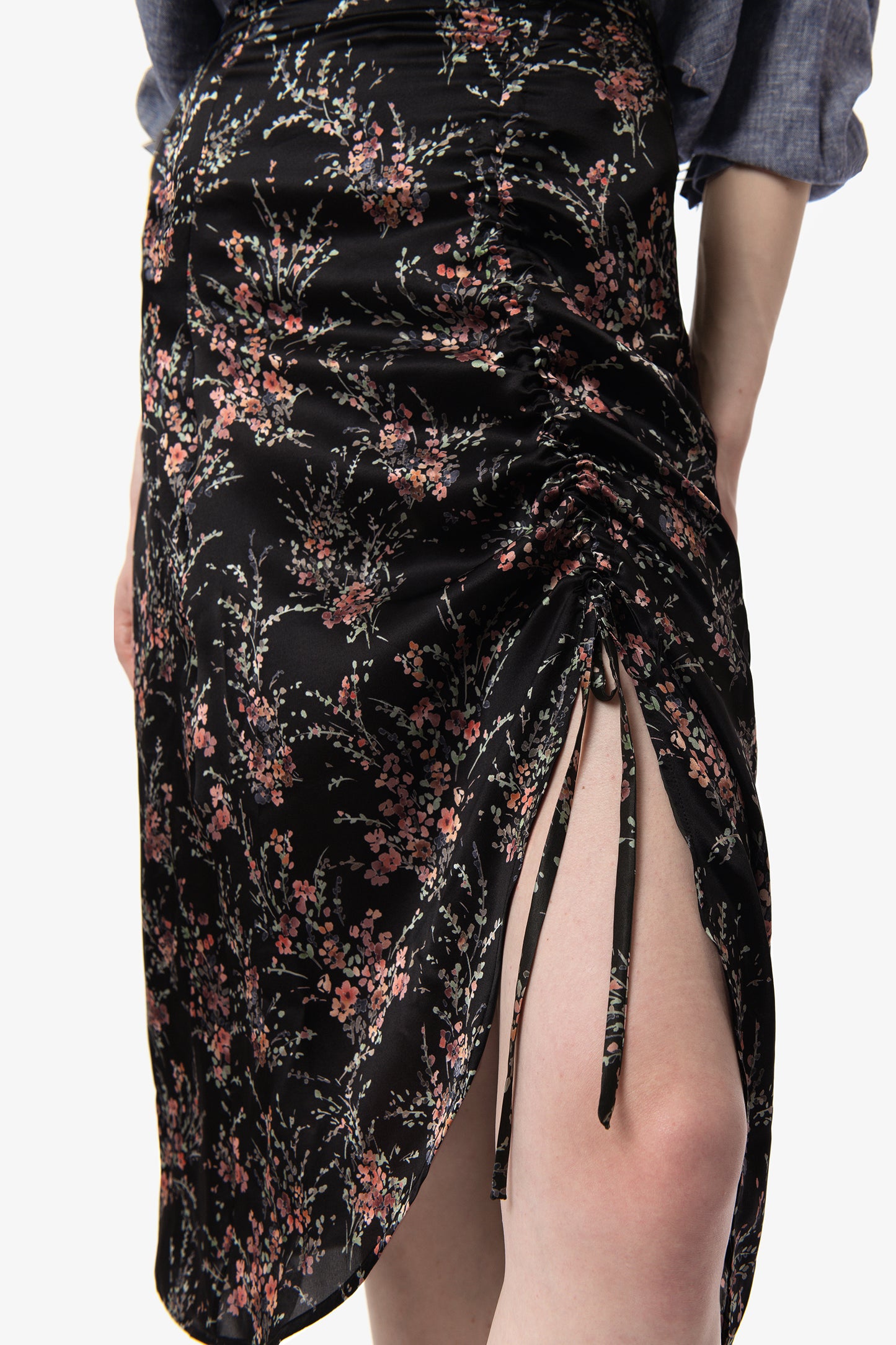 FEDORA - Silk midi skirt Wildflowers