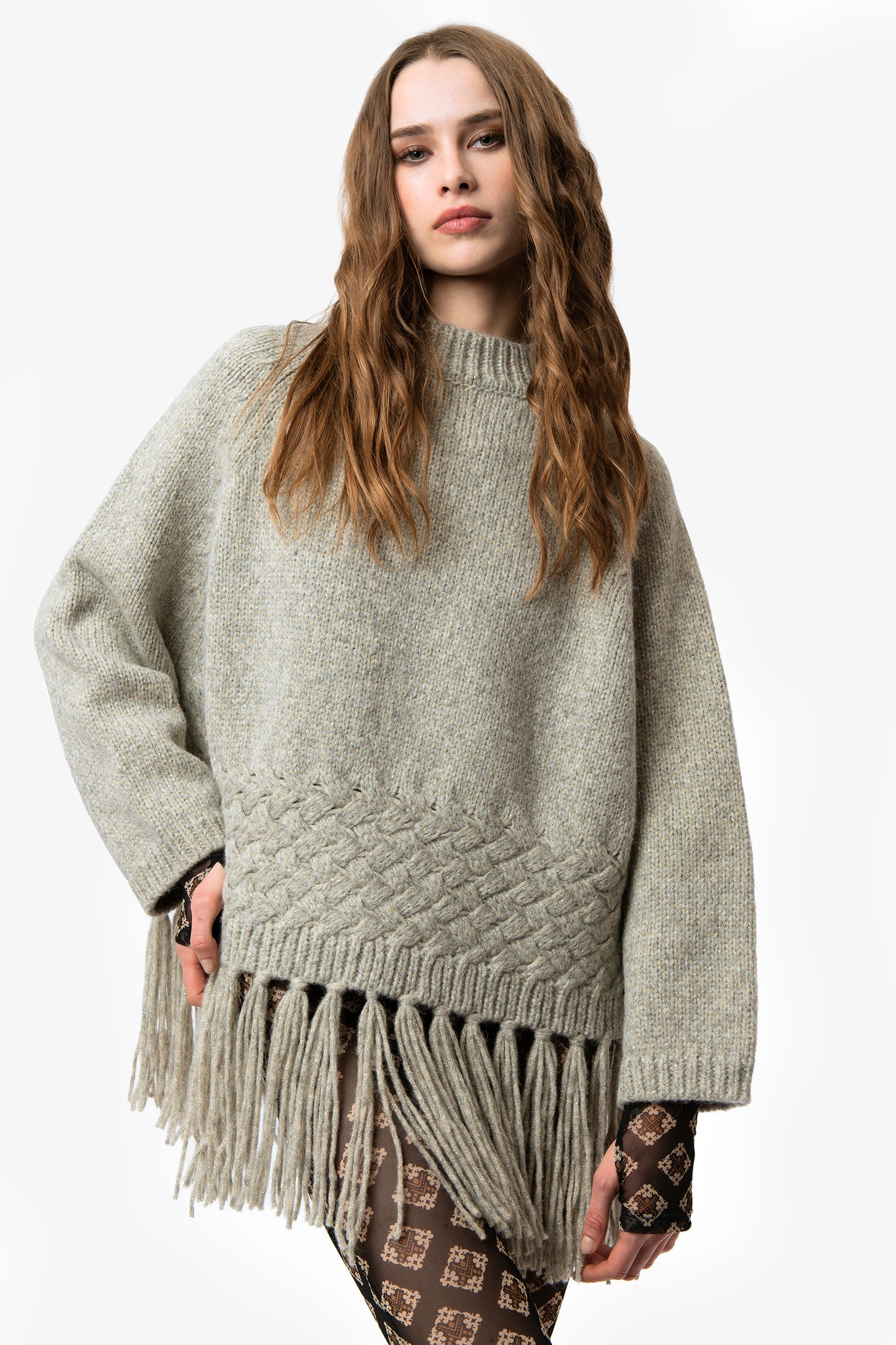 ELENA - Poncho in lana e alpaca Cosmo