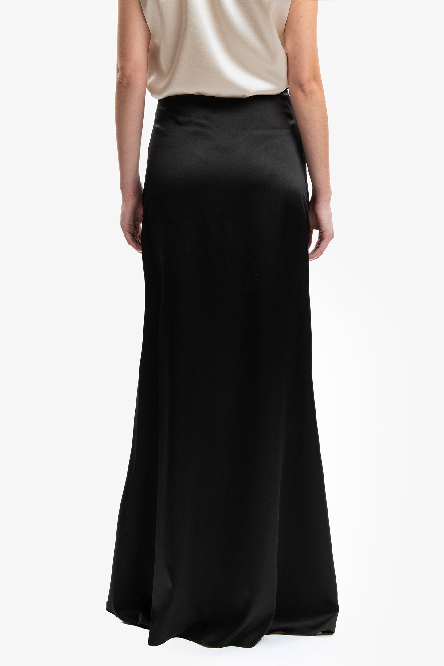 AMARANTA - Gonna in raso di seta Ninfea