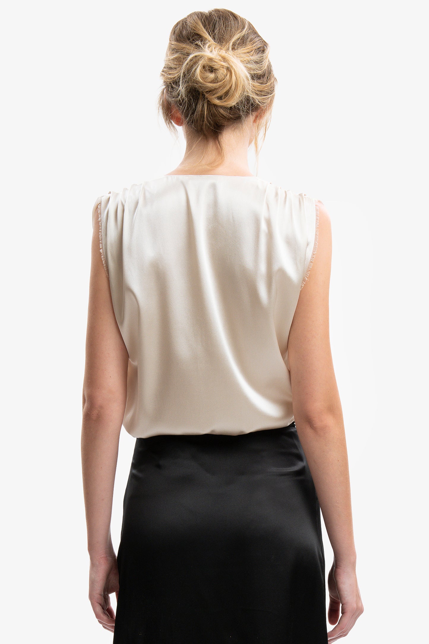 ADA - Top in raso di seta Ninfea