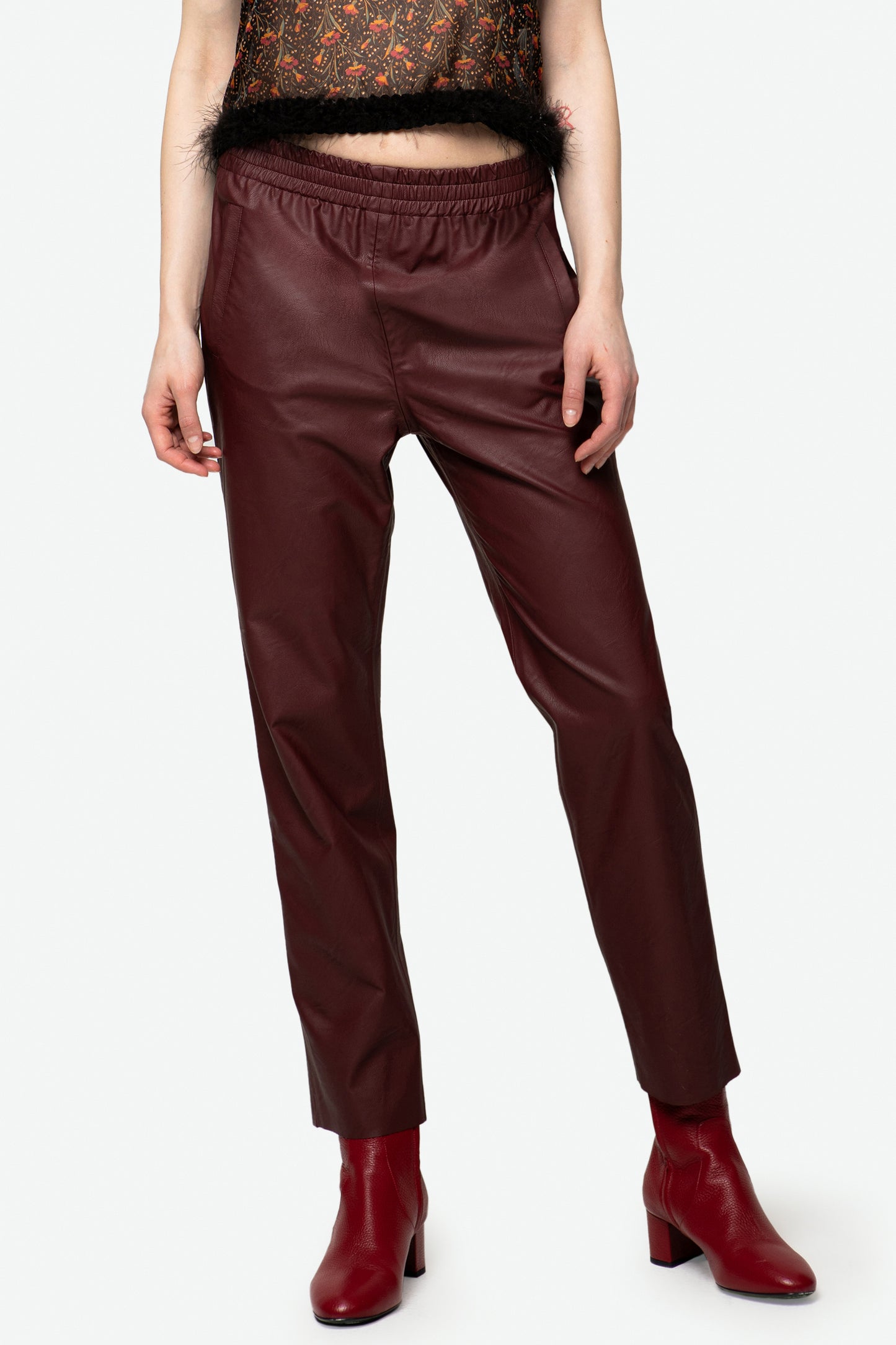 ALDA - Faux leather joggers