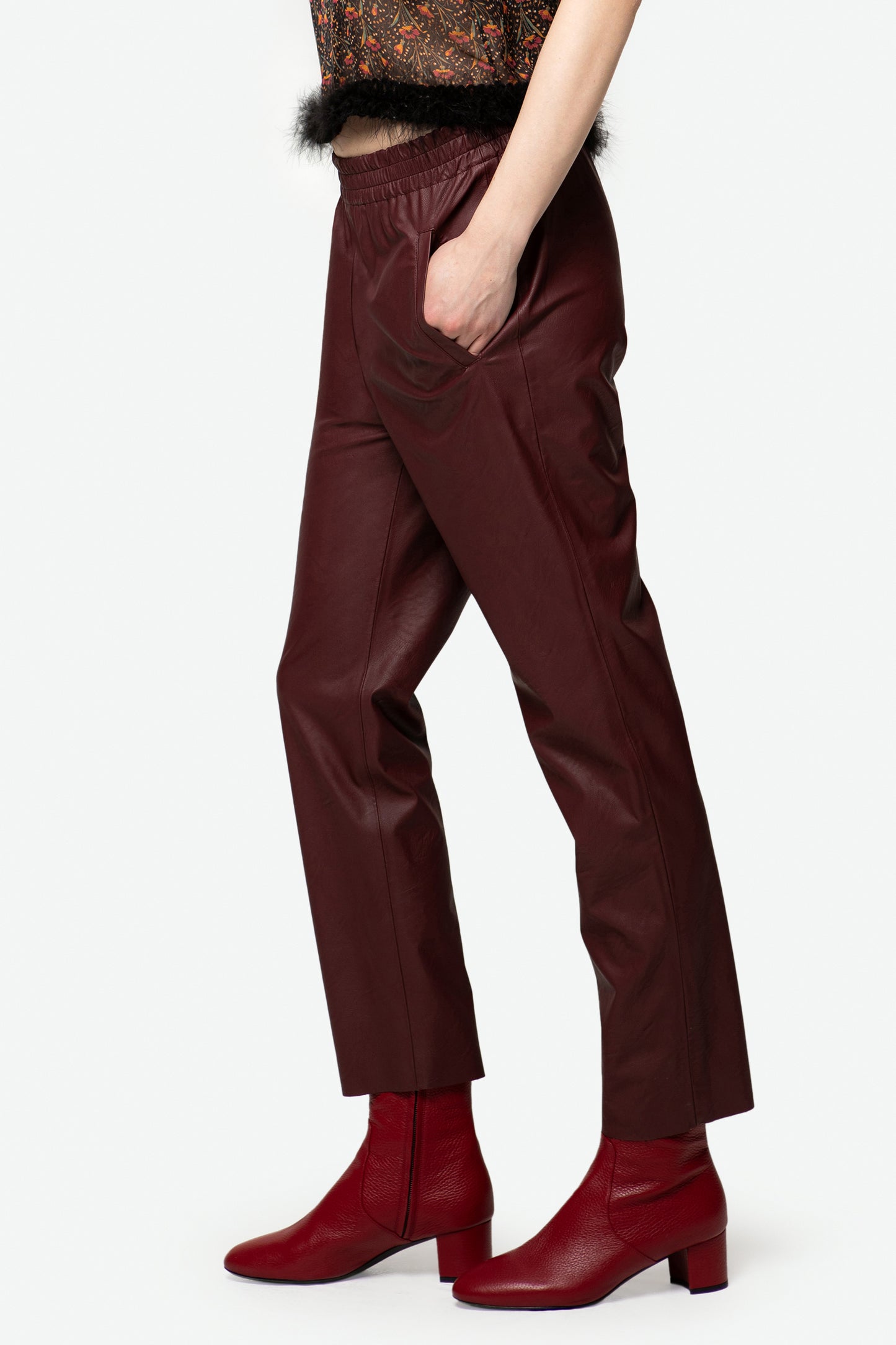 ALDA - Faux leather joggers