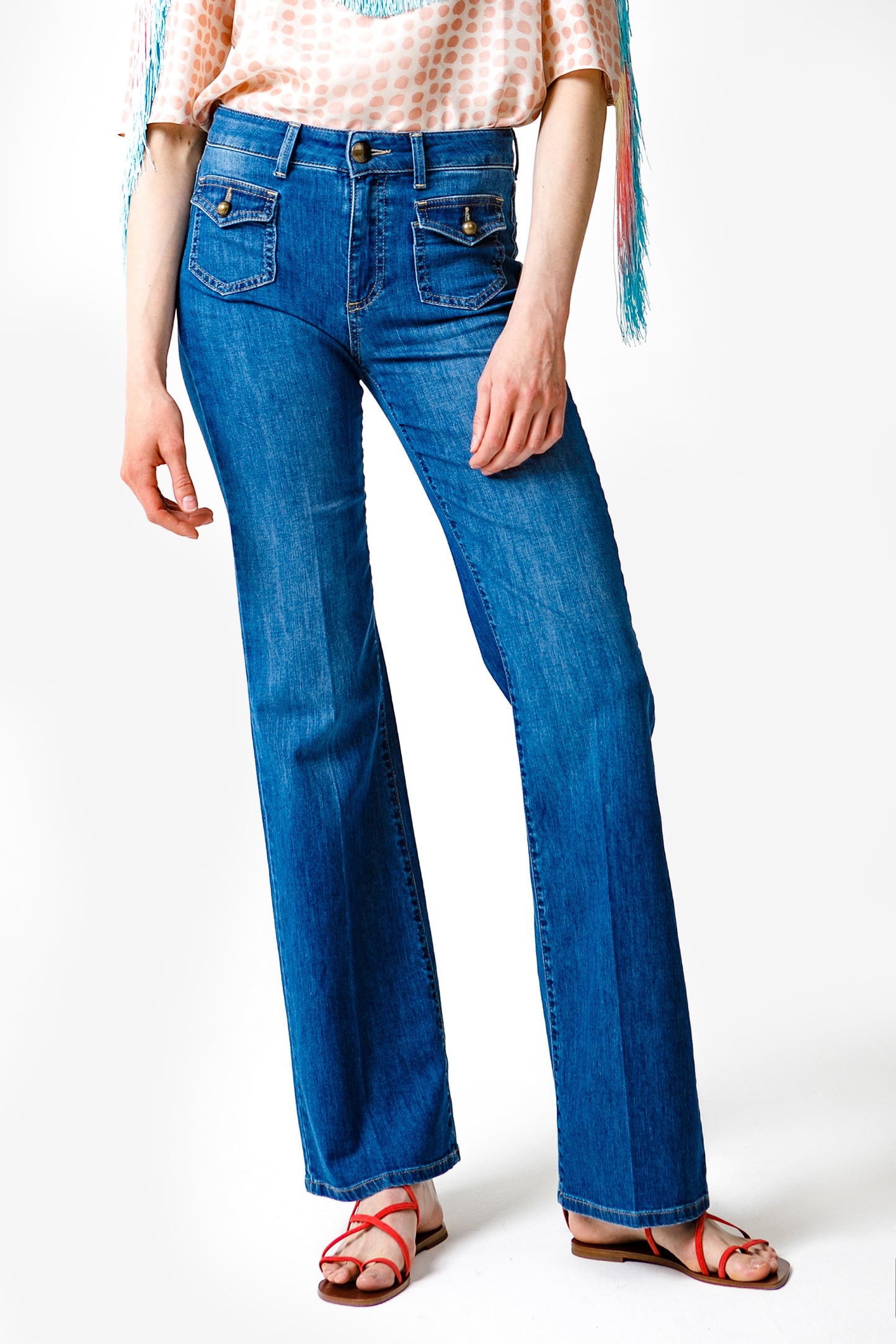 GINEVRA - Jeans flared denim
