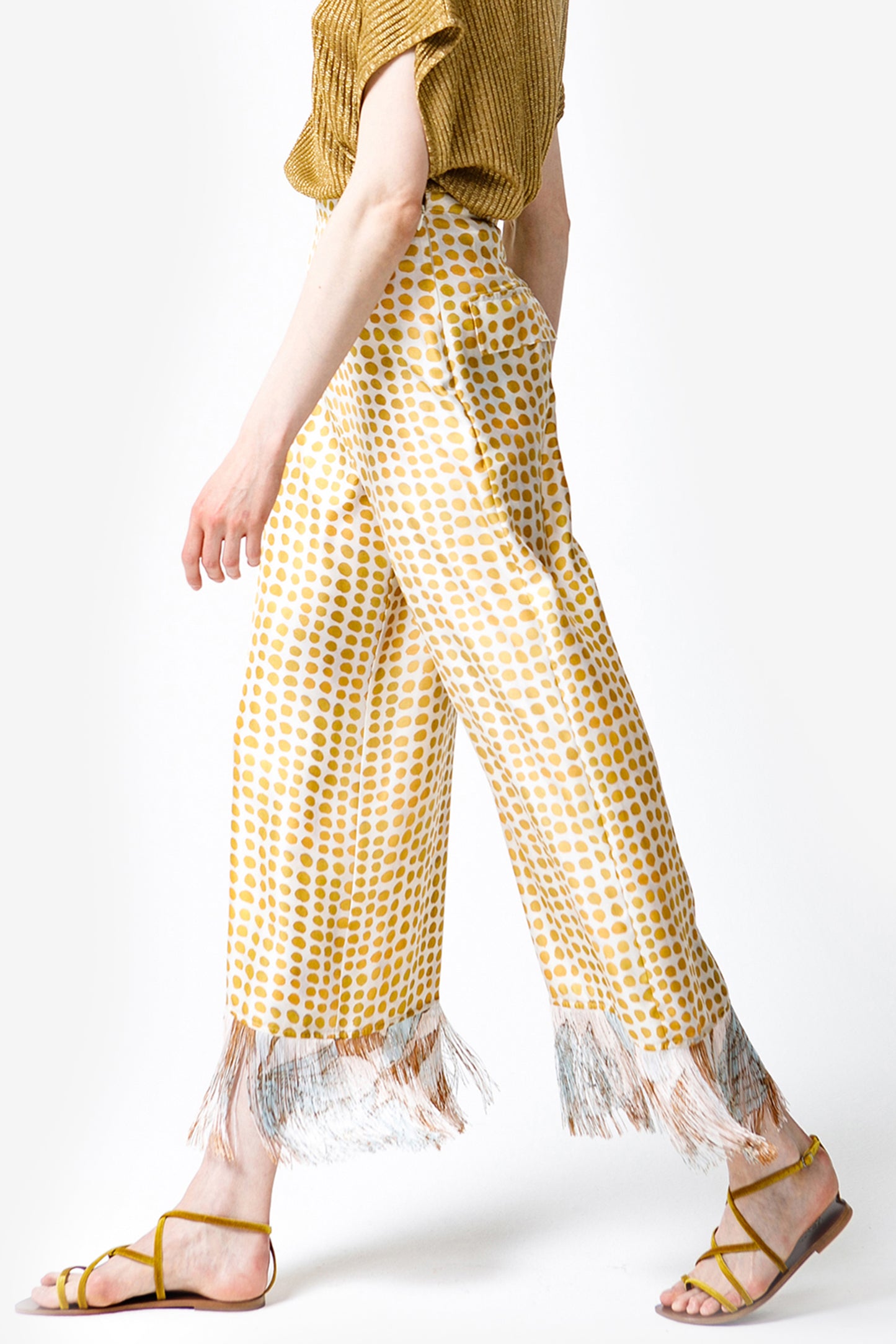 TATIANA - Pantaloni con frange