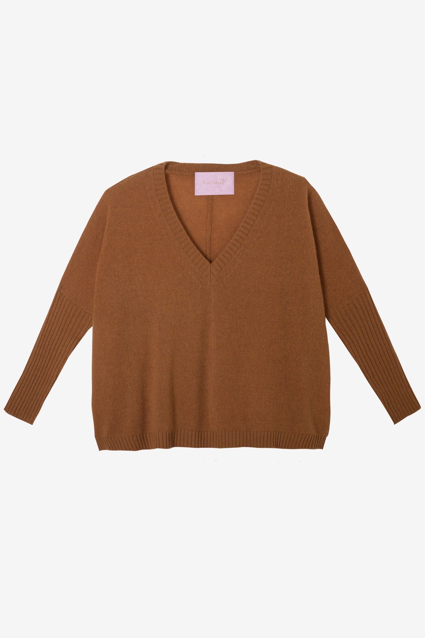 TERESA - Maglione cashmere mattone