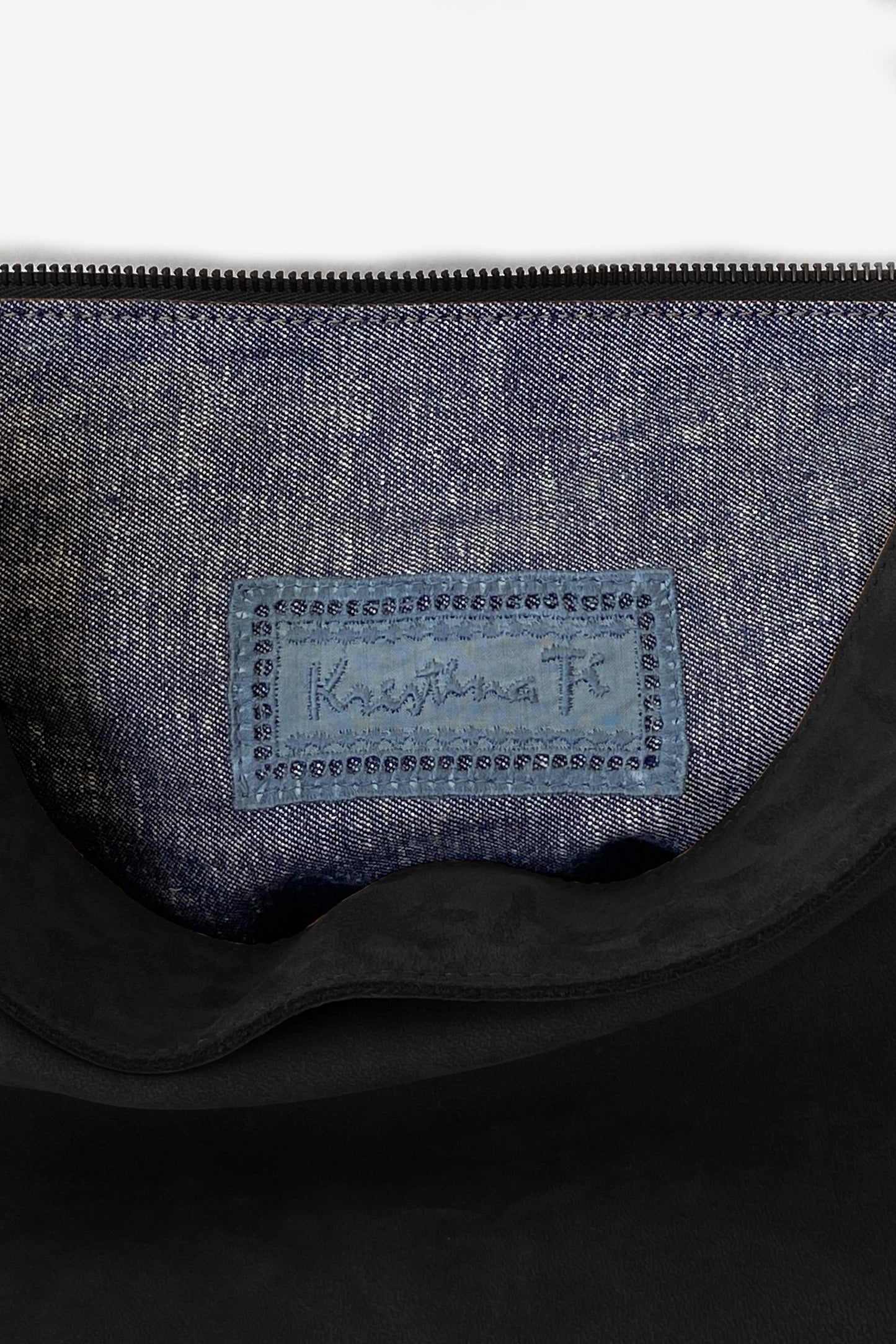 THE TI-BAG - Studded Suede Bag Black