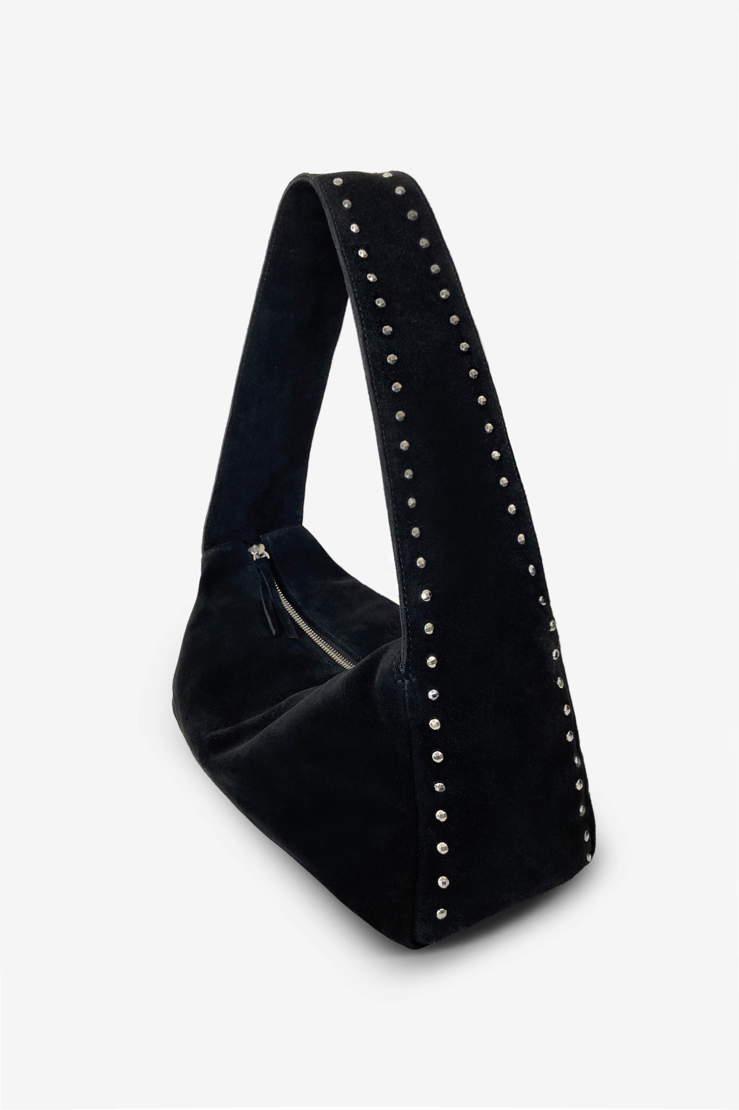 THE TI-BAG - Studded Suede Bag Black