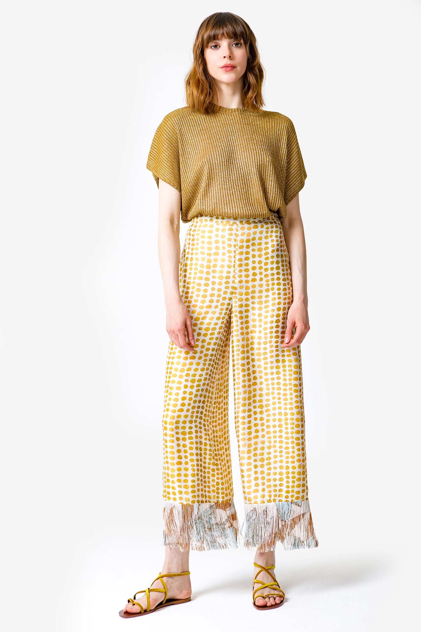TATIANA - Pantaloni con frange
