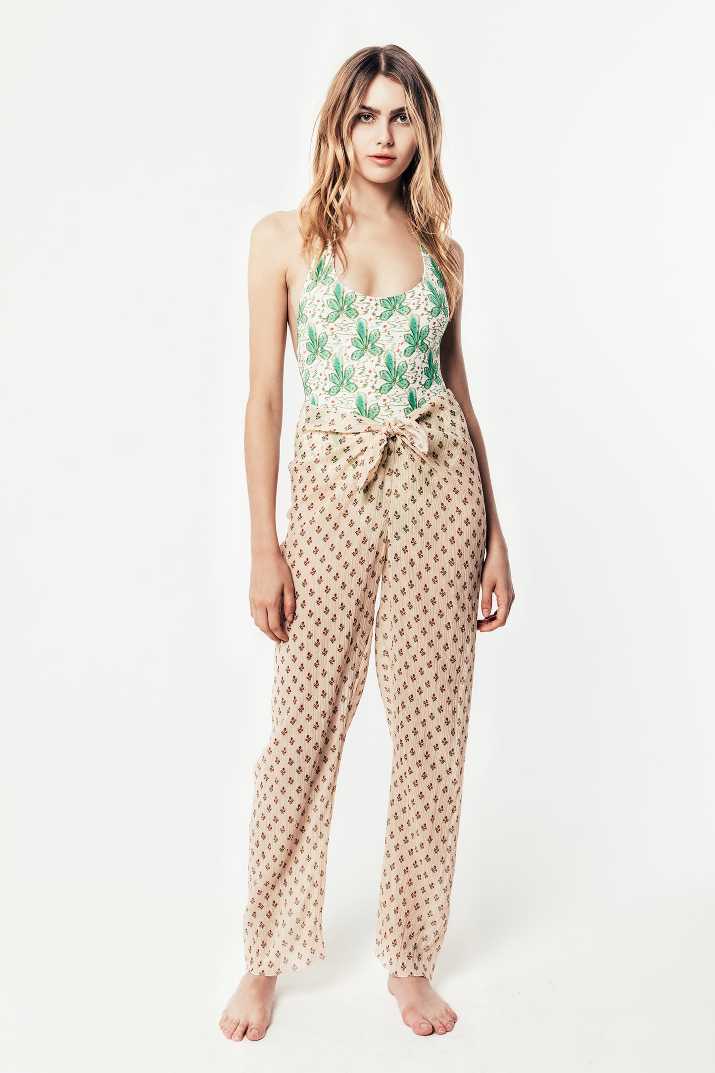 MOOREA - Pantalone pareo microfiori
