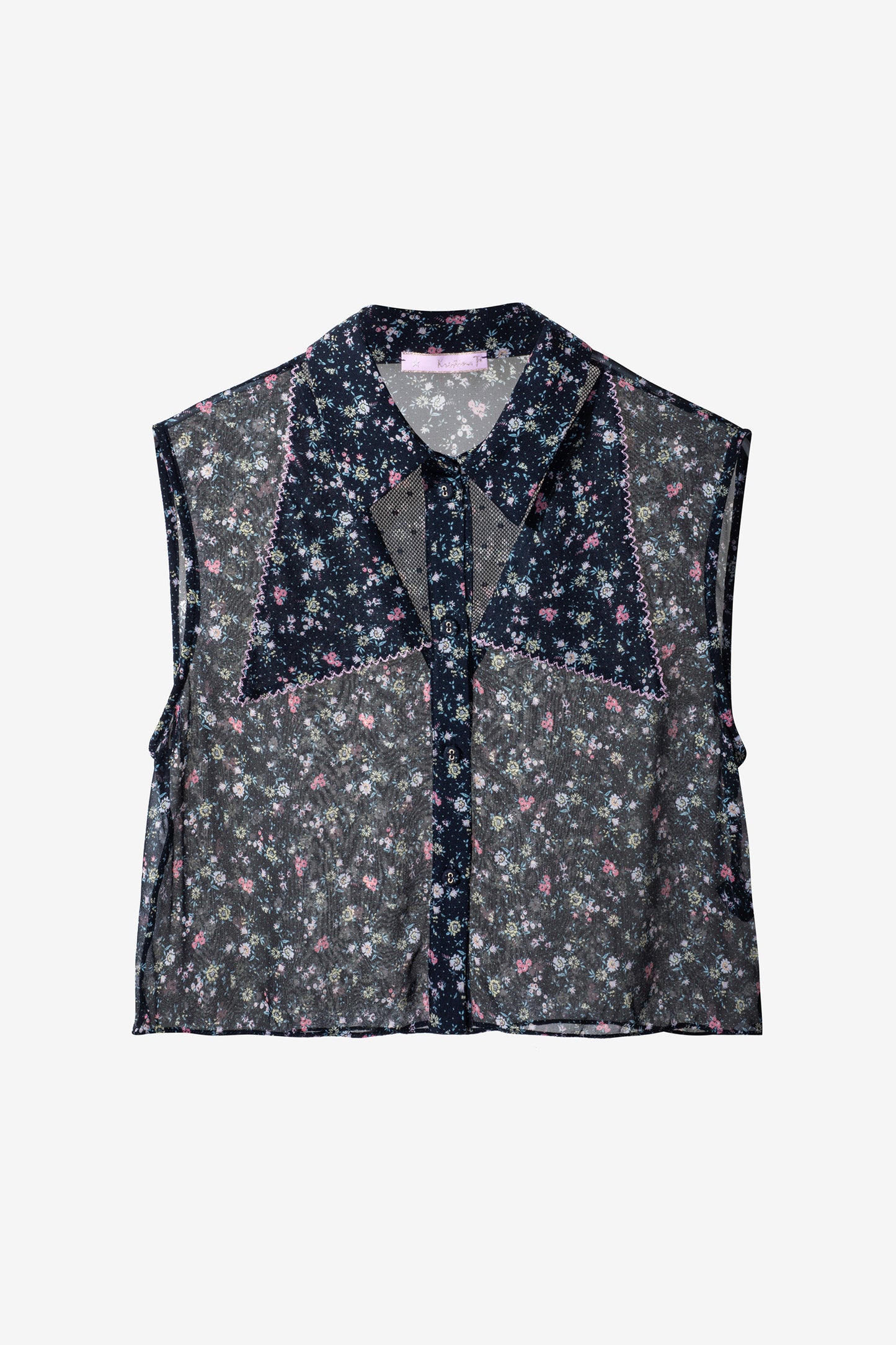 VITTORIA - Camicia gilet in seta