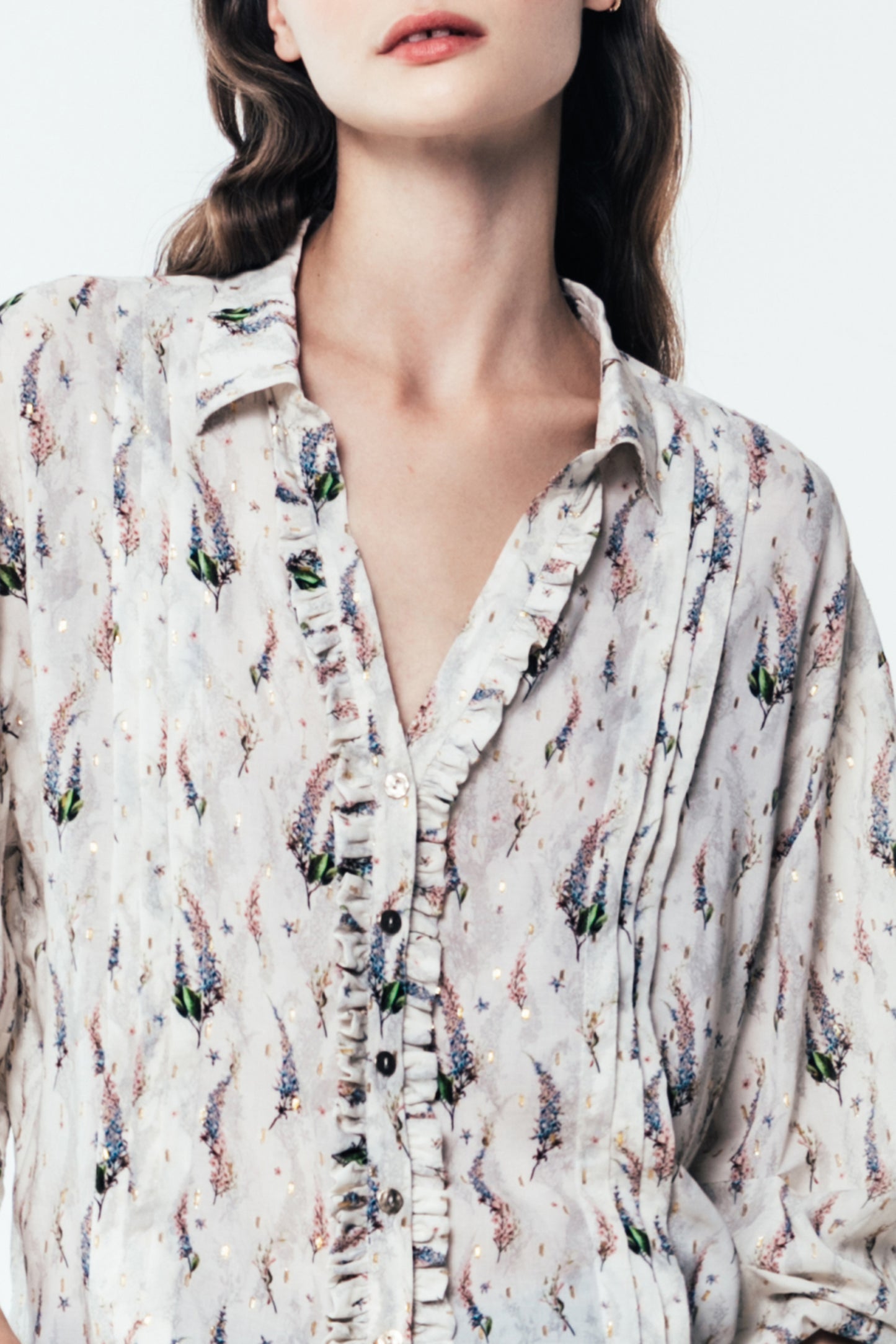 AURORA - Camicia con rouches