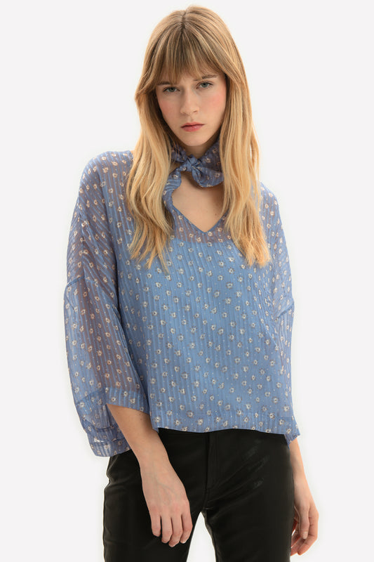 EVA - Oversized silk blouse Monet
